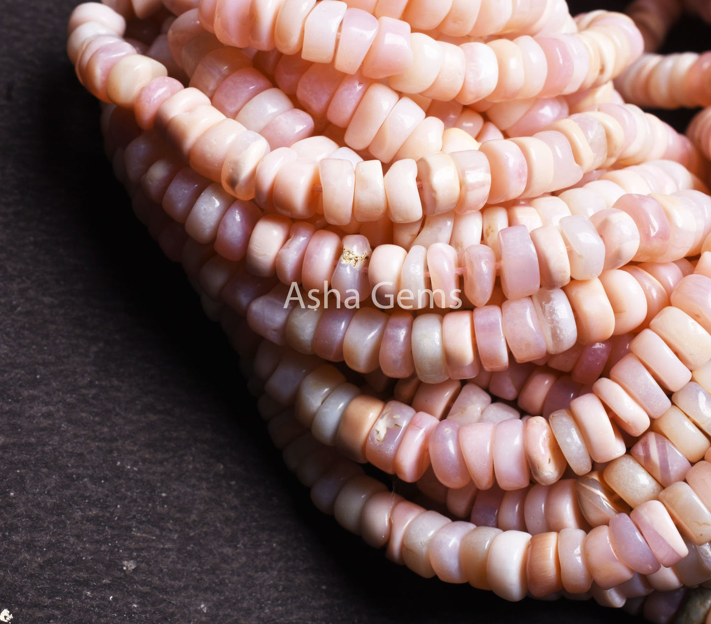 Pretty Pink Opal Wheel Shape Beads, Shaded Pink Opal Smooth Uneven Tyre Gemstone Handmade Beads, Pink Opal Beads Jewelry Making Crafts SALE