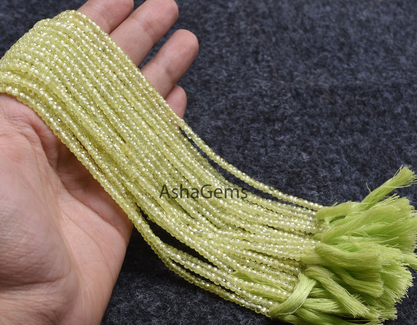 Beautiful Light Green Zircon Micro Faceted Gemstone Beads 3 mm, AAA Cubic Zircon Bead, Pistachios green Machine Cut Beads,13" Strand Jewelry