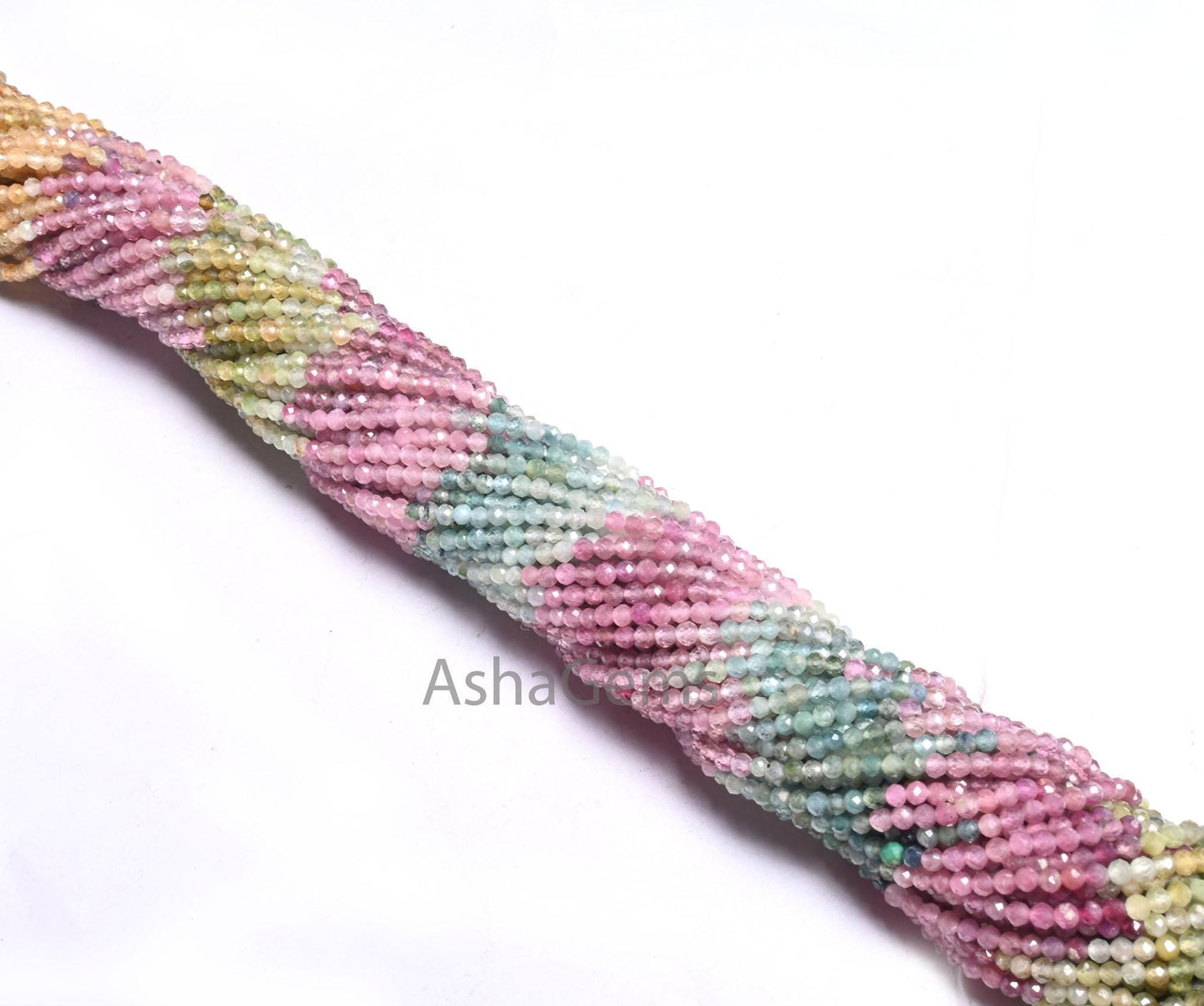 Beautiful Multi Tourmaline Micro Cut Gemstone Beads,2.25 mm Fine Tourmaline Faceted Rondelle Tiny Bead, natural Tourmaline Bead Jewelry SALE