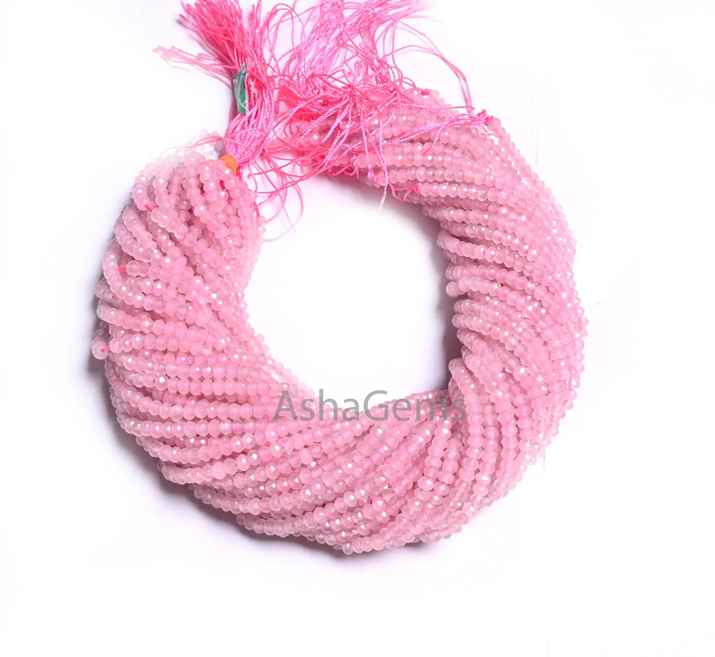 AAA Quality Pink Jade Quartz faceted Rondelle Shape Beads,4.5x3 mm Rose Pink Jade Quartz machine cut Gemstone Loose Beads Jewelry Craft SALE