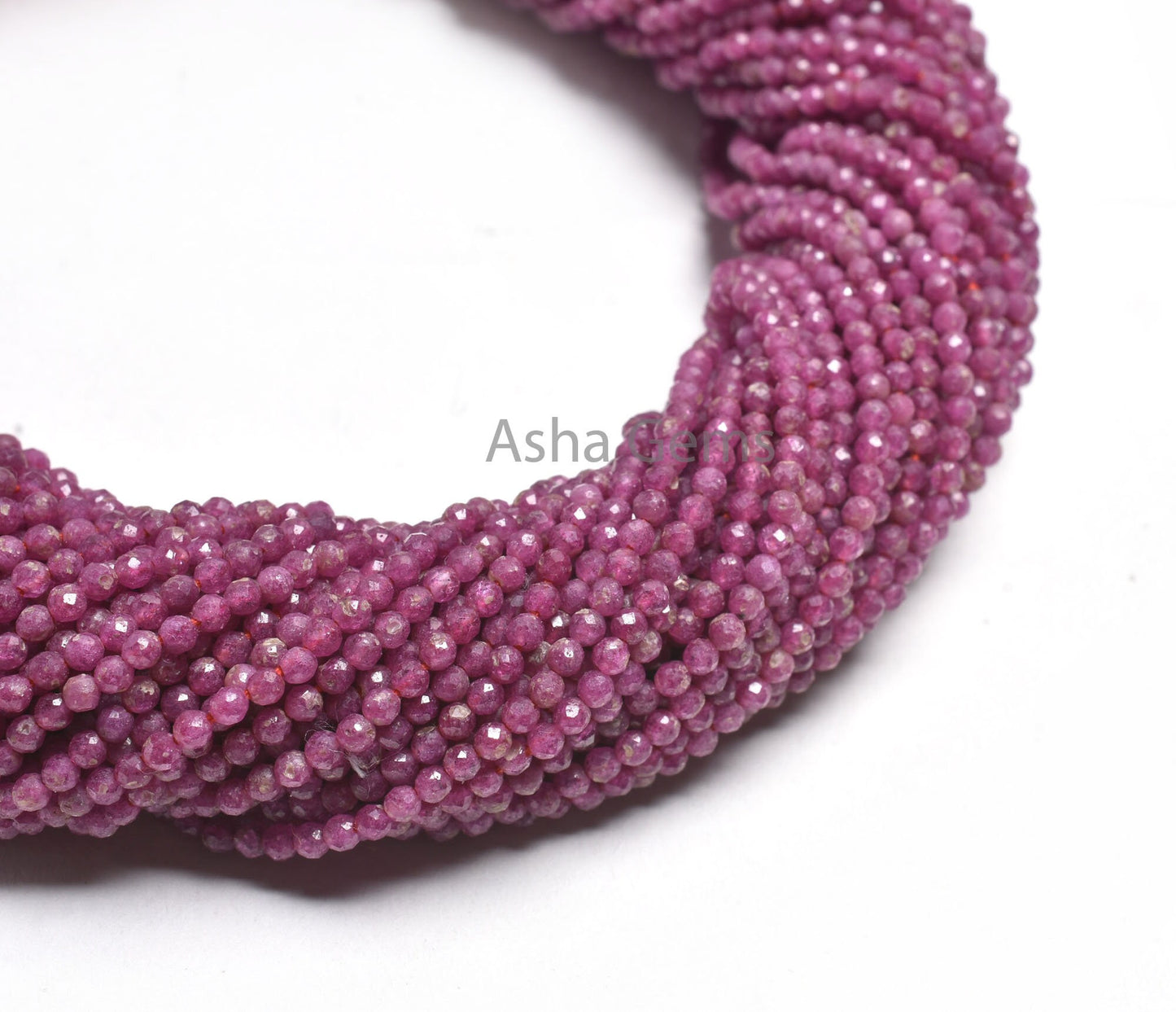 2.5 mm AAA Quality Real Ruby Micro Cut Faceted Rondelle Beads, Red Pink Ruby machine Cut Gemstone Bead, Natural Ruby Bead Jewelry Craft sale