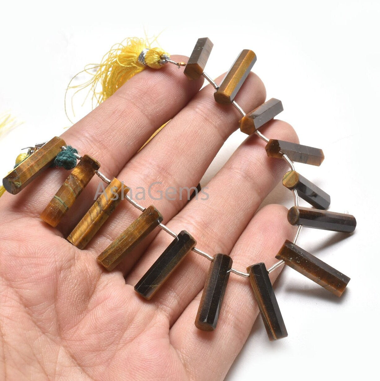 Natural Tiger Eye Fancy Pipe Shape faceted Beads,5-20 mm Natural Tiger Long Tube Gemstone Beads, Tiger Rye Bead Jewelry Making Craft SALE