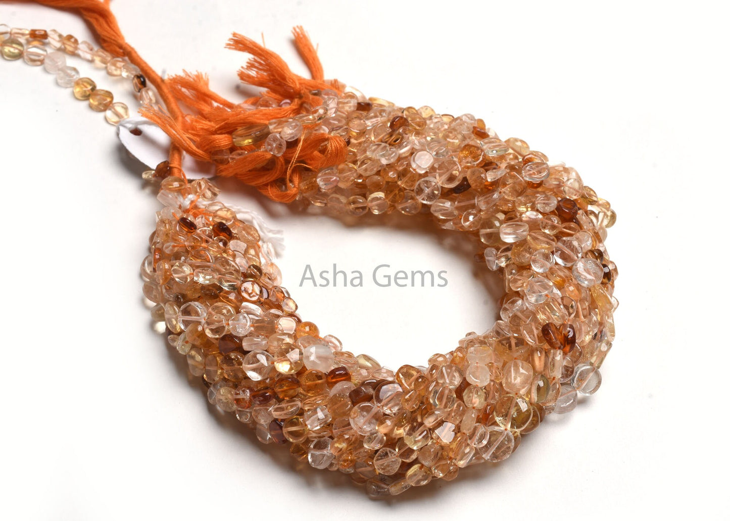 Shaded Yellow Citrine Smooth Uneven Coin Shape Beads, Natural Citrine Plain Handmade Coin Straight Drill Gemstone Beads Citrine Bead Jewelry