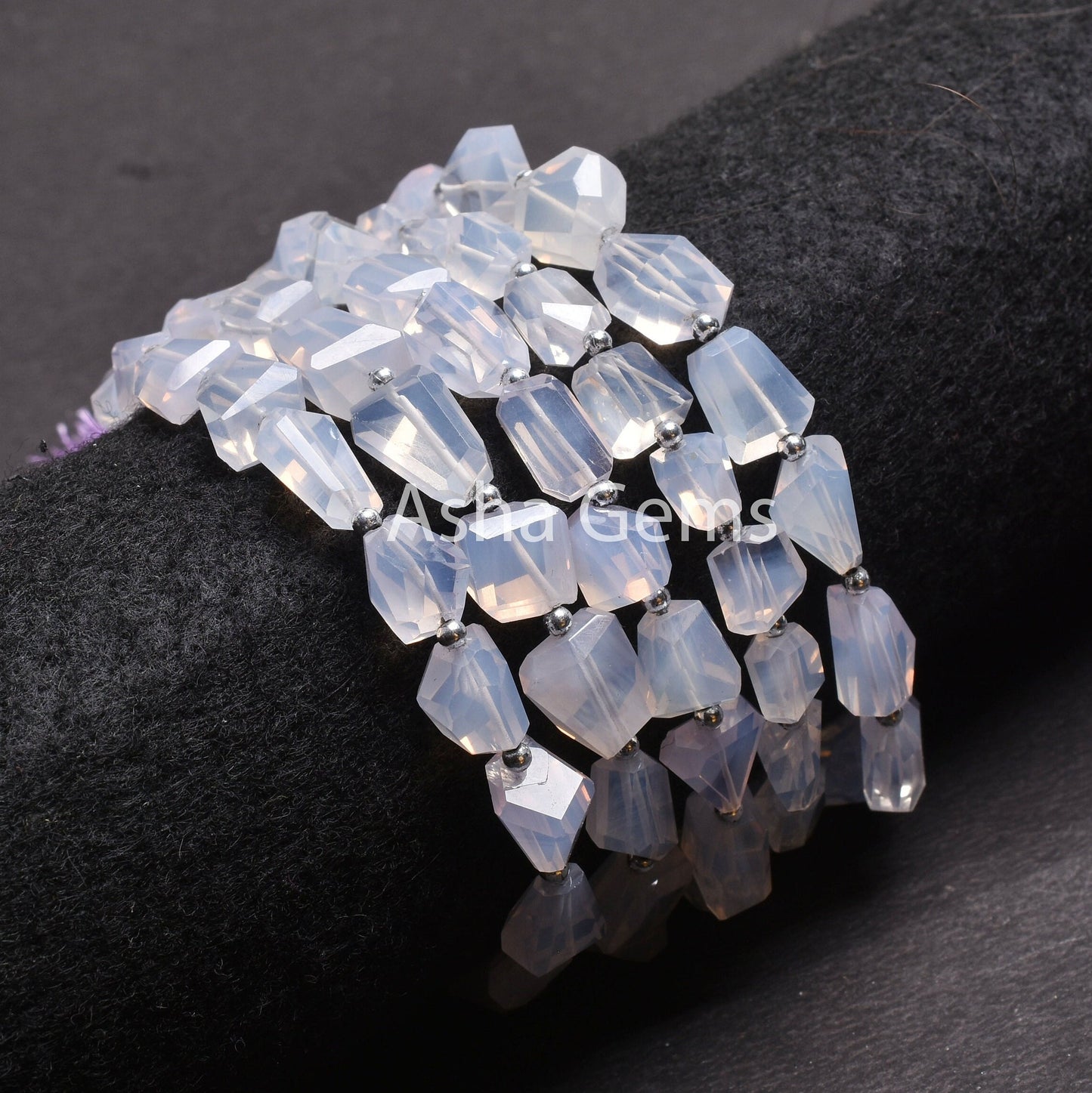 Fine Natural Lavender Quartz Faceted Nugget Shape Beads,6" Rare Purple Lavender Quartz Beads Gemstone faceted Nugget Bead Jewelry Craft SALE