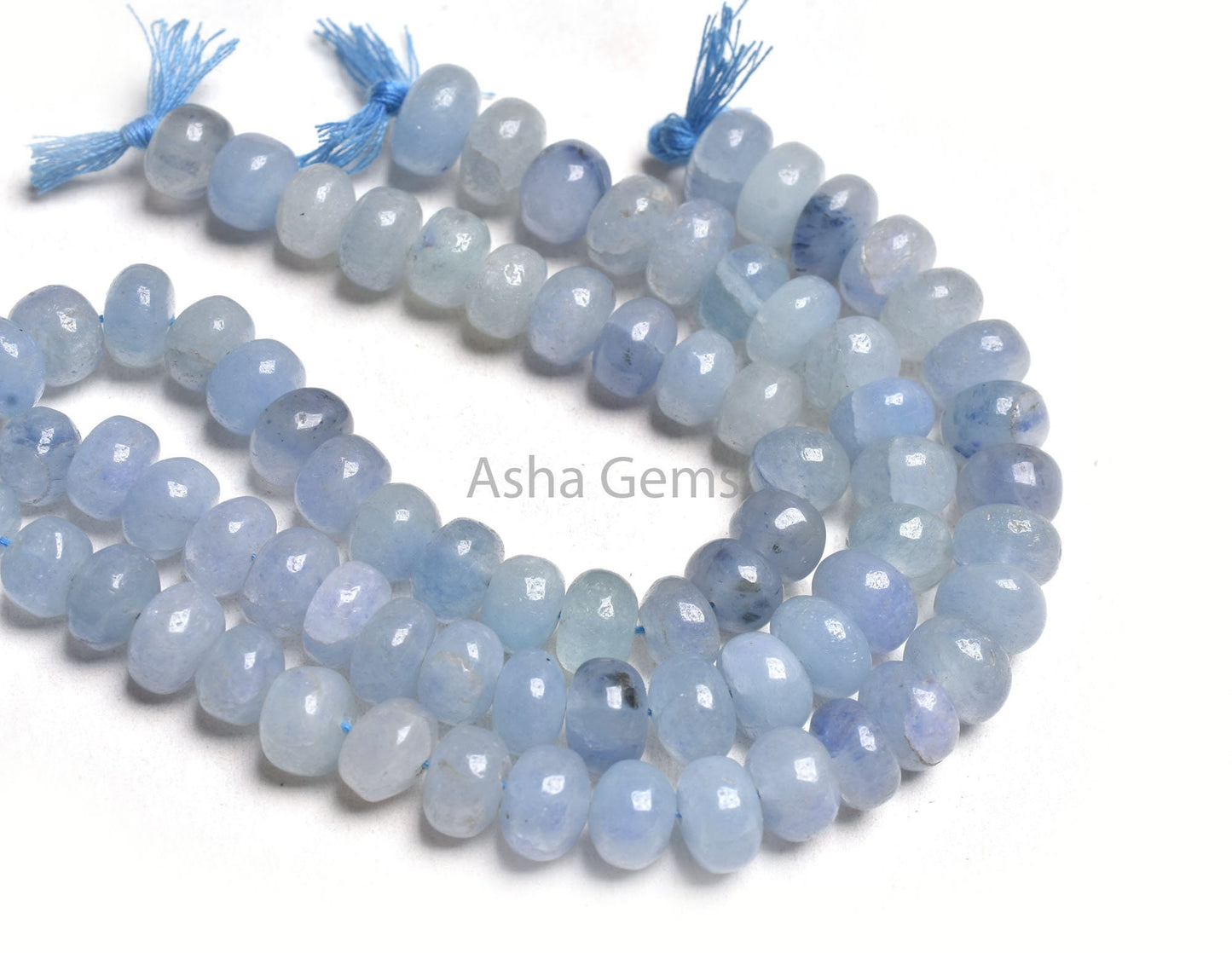Shaded Light Blue Tanzanite Smooth Rondelle Beads, Tanzanite Beads, Tanzanite Plain Handmade Gemstone Beads TZ For Necklace Jewelry Makings