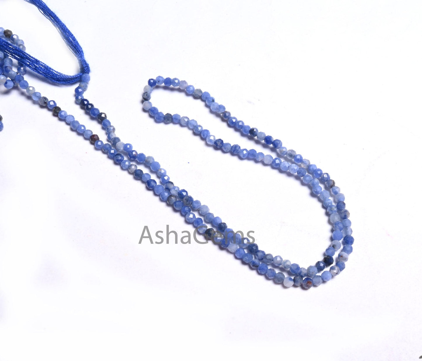 2 mm Fine Blue Sodalite Micro Cut Faceted Rondelle Shape Beads, Natural Sodalite Machine Cut Gemstone Tiny Sodalite Beads Jewelry Craft SALE