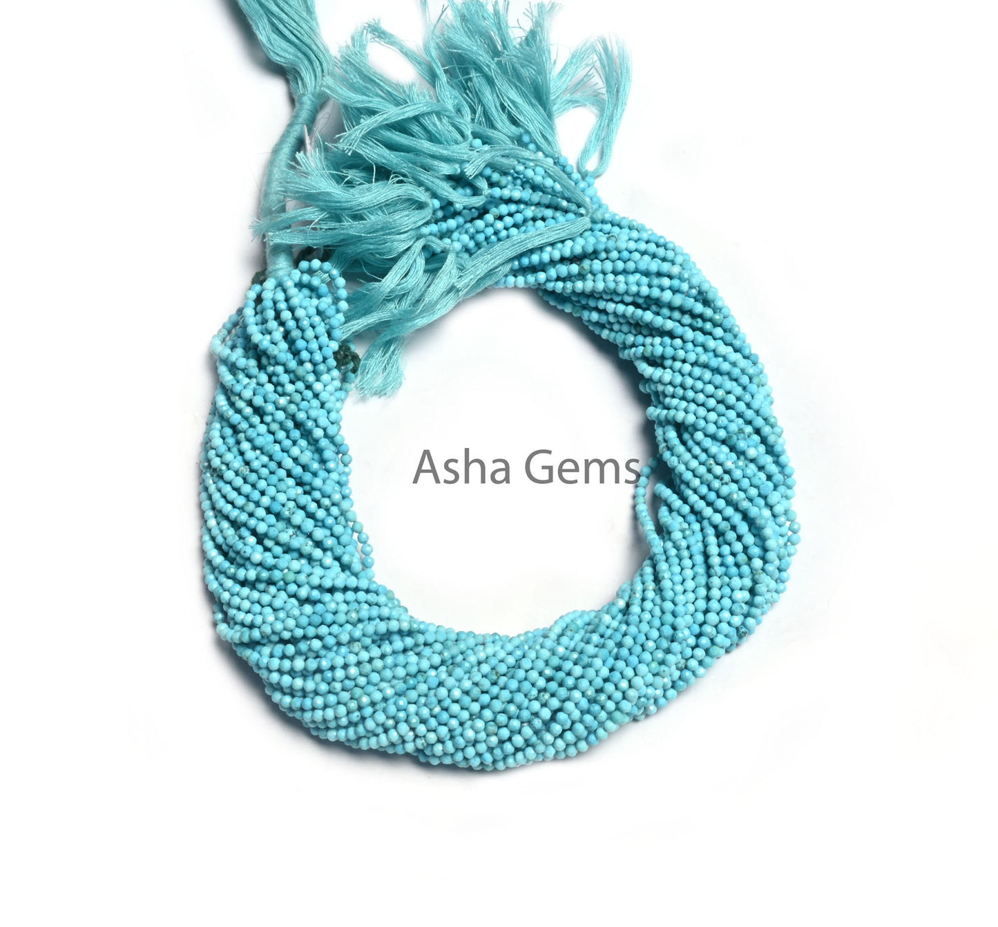 AAA Quality Blue Turquoise Micro Cut Rondelle Gemstone Loose Beads,2.5 mm Turquoise Howlite Machine Cut Faceted Beads Jewelry Making Crafts