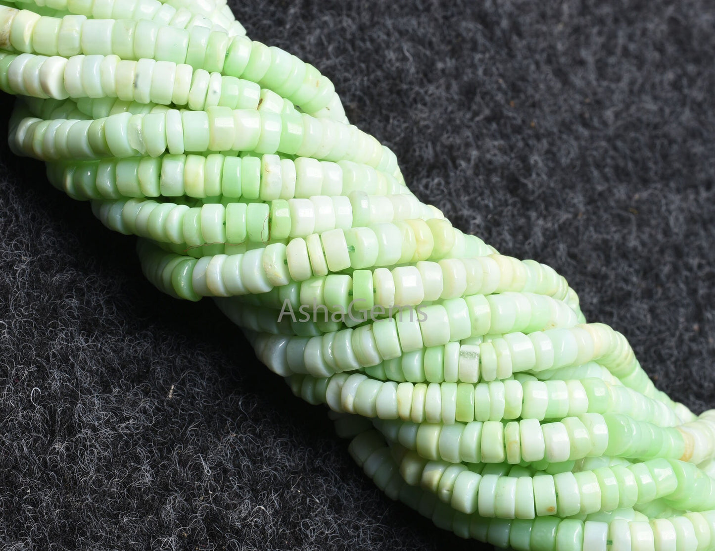 AAA Green Opal Smooth Tyre Shape Beads, Shaded Parrot Green Opal Plain Handmade Heishi Tyre Gemstone Beads, Opal Beads For Necklace Jewelry