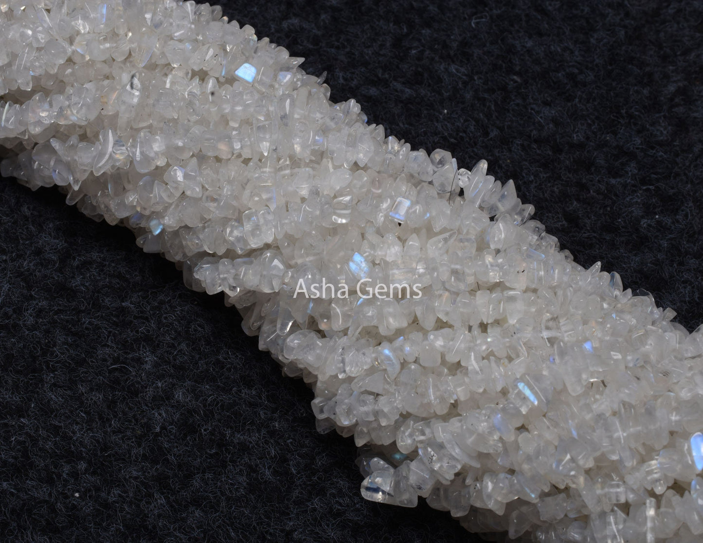 Fine Quality Rainbow Moonstone Uncut Chip Beads, Natural Blue Fire Rainbow Moonstone Bead, White Rainbow Smooth Raw Rough Chip Gemstone Bead