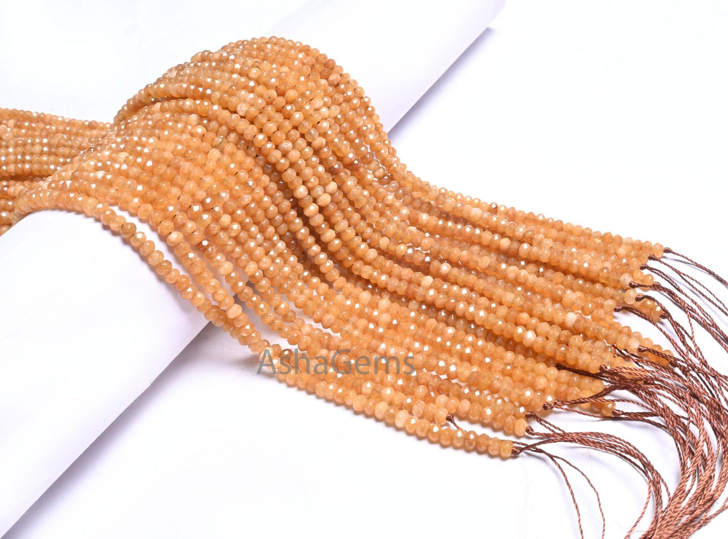 14" Fine Quality Dusky Brown Jade Quartz Faceted Gemstone Loose Beads,4.5x3 mm Beautiful Brown Jade Machine Cut Rondelle Beads Jewelry SALE
