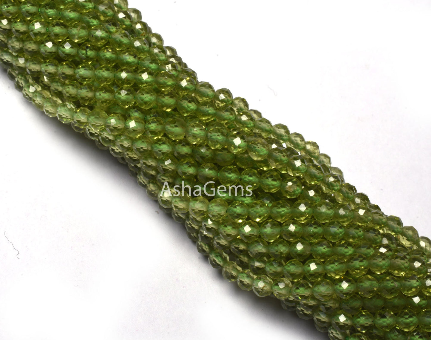 Beautiful Green Peridot Faceted Round Beads,3.5 mm Natural Peridot Round Ball Gemstone Beads, Peridot beads Micro Faceted machine Cut Beads