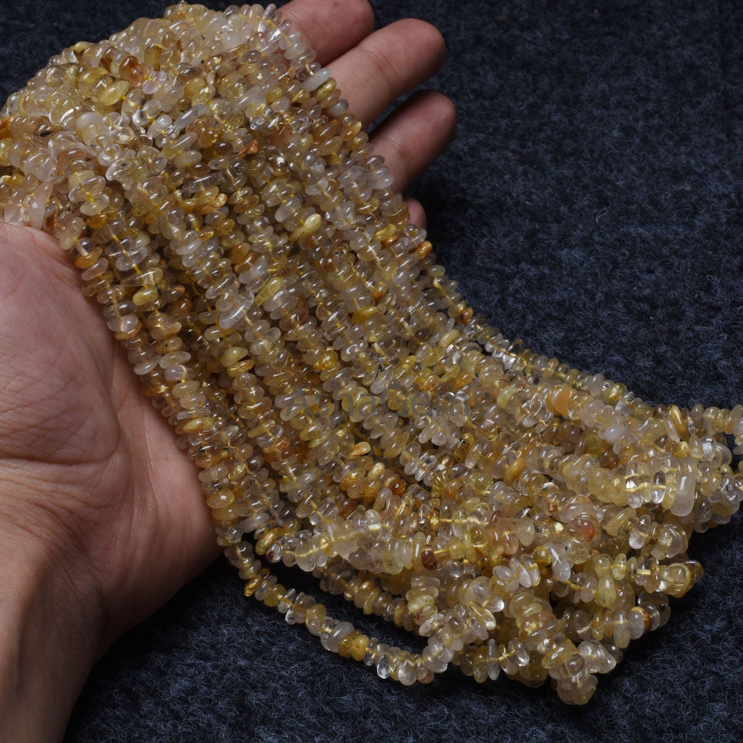 Beautiful Golden Rutile Smooth Uncut Chip Beads, Natural Rutile Uneven Rough Polish Gemstone Beads Uncut Chip Fine Yellow rutile Bead SALE