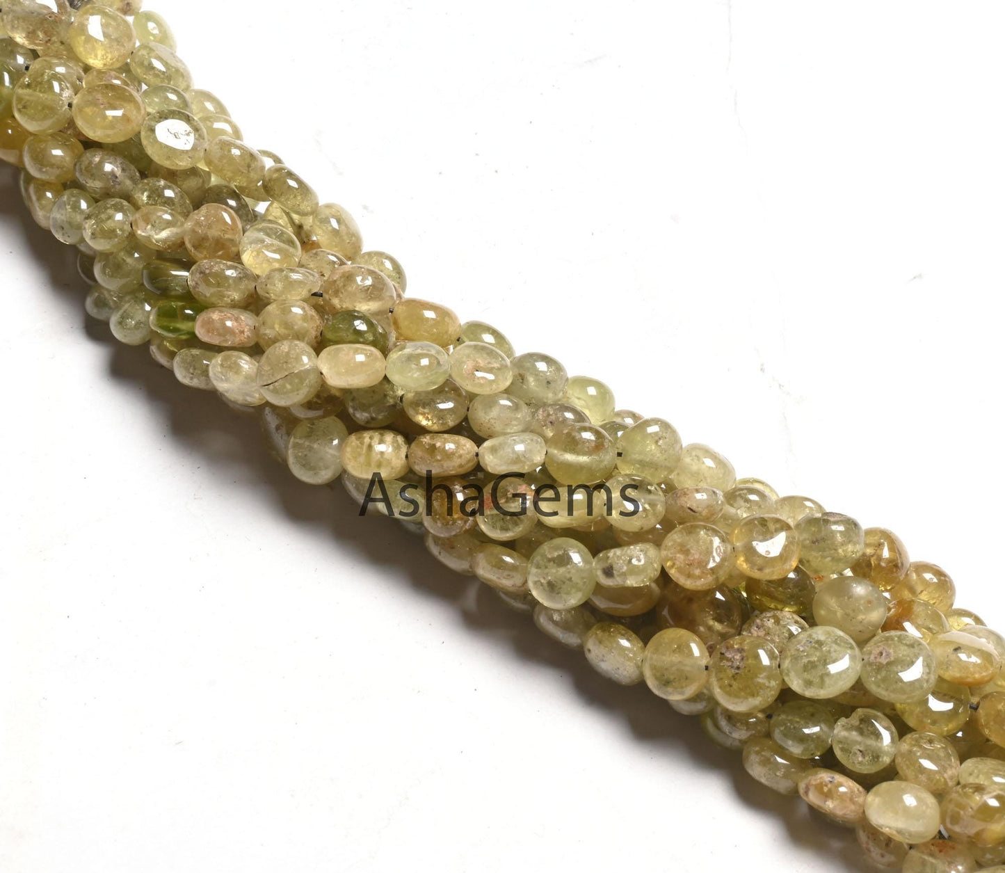 Natural Green Vessonite Smooth Coin Shape Handmade Beads, Vessonite Coin Straight Drill Gemstone Loose Beads Vesuvianite Bead Jewelry Crafts