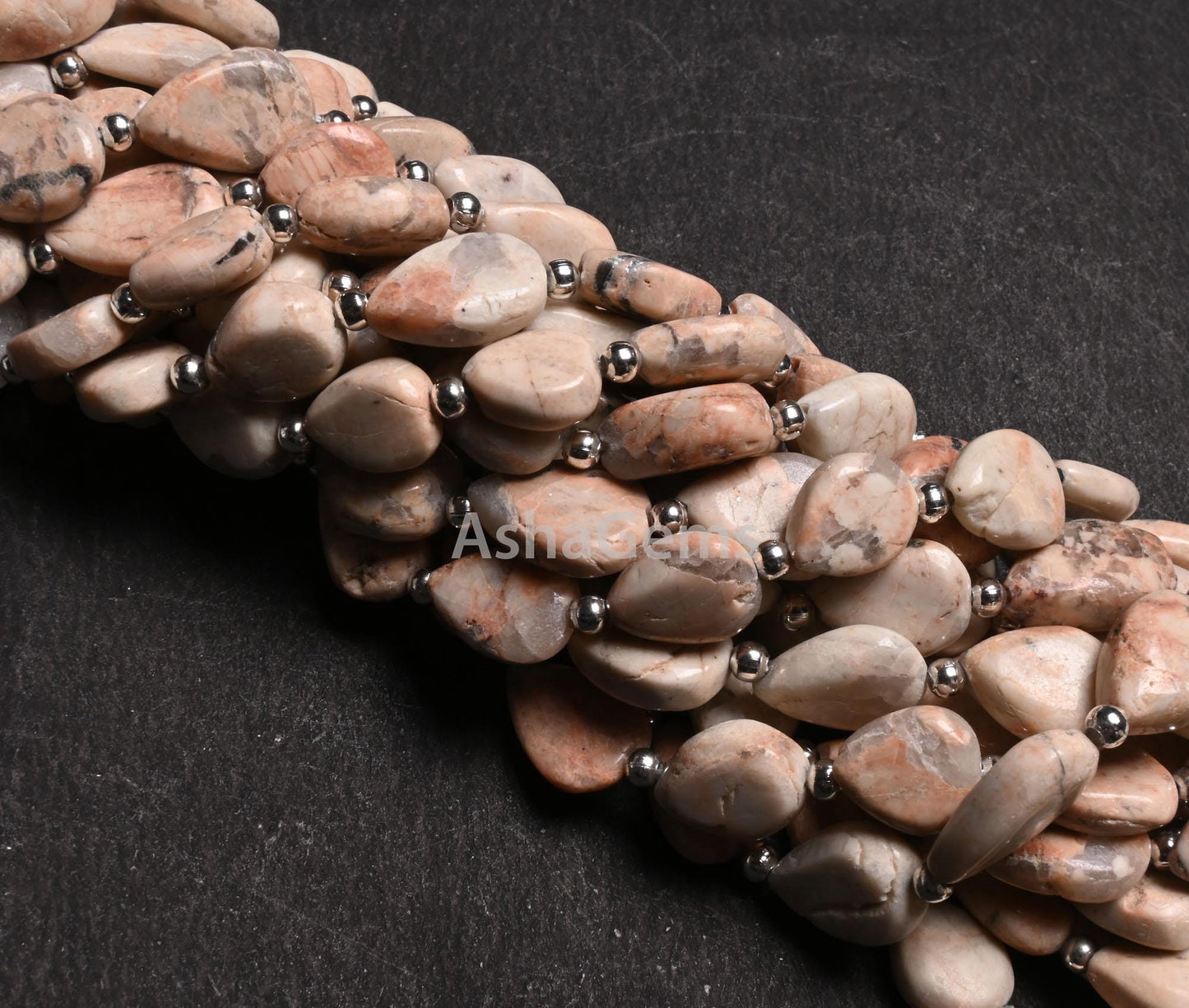 Beautiful Shaded Cream Grey Jasper Smooth Pears handmade Beads,9" Natural Jasper Teardrop Straight Drill Gemstone Beads Jewelry Making Craft