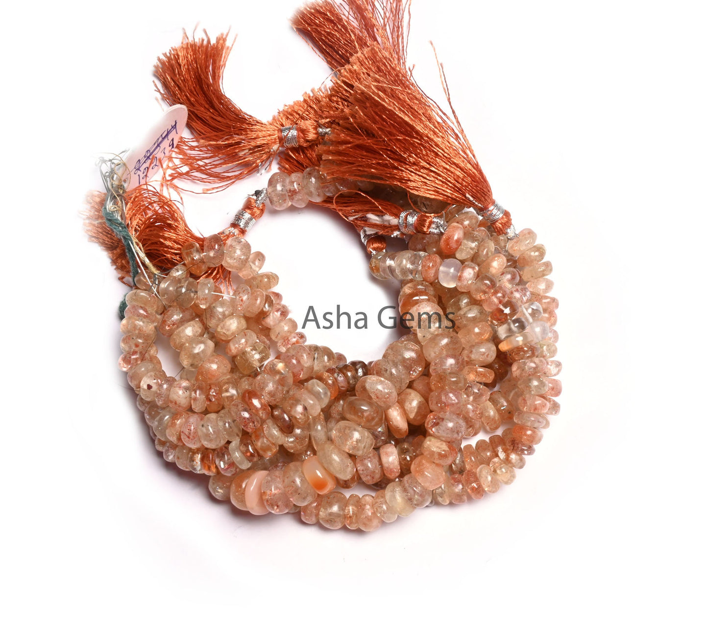 Natural Sunstone Rondelle Shape Gemstone Loose Beads, Shaded Red Sunstone Uneven Handmade Rondelle Beads, Sunstone bead Jewelry Making Craft