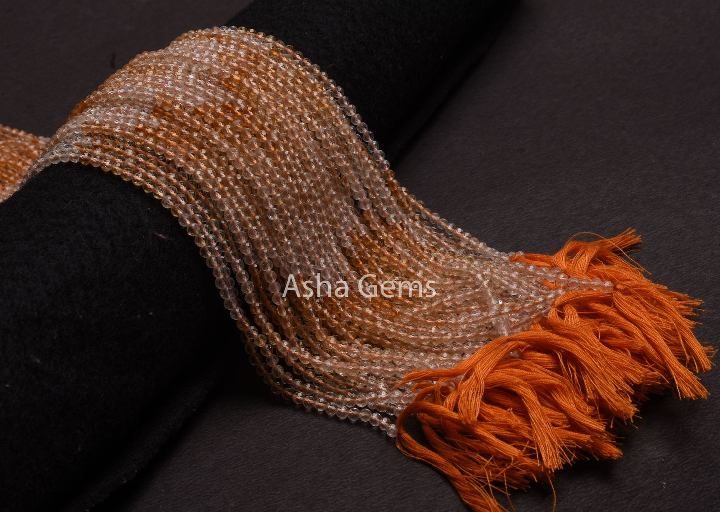 AAA Natural Citrine Quartz Micro Cut Gemstone Beads,3.5mm Shaded Yellow Citrine Machine Cut Faceted Rondelle Beads Citrine Bead Jewelry SALE