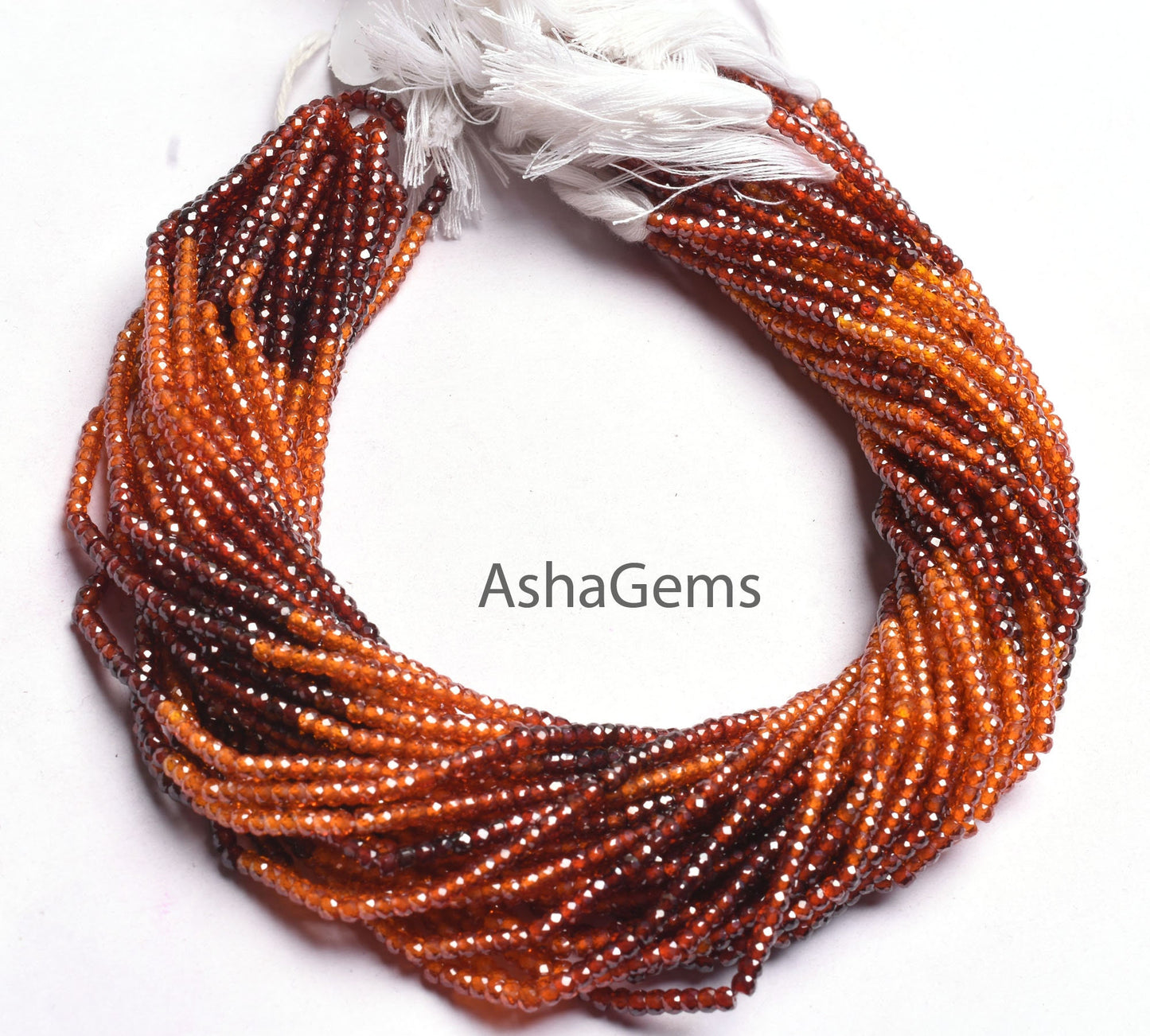 Shaded orange red zircon Faceted Rondelle Beads,13" Strand Cubic zirconia beads,3mm AAA Zircon Micro Cut Machine Cut Bead Jewelry Craft SALE