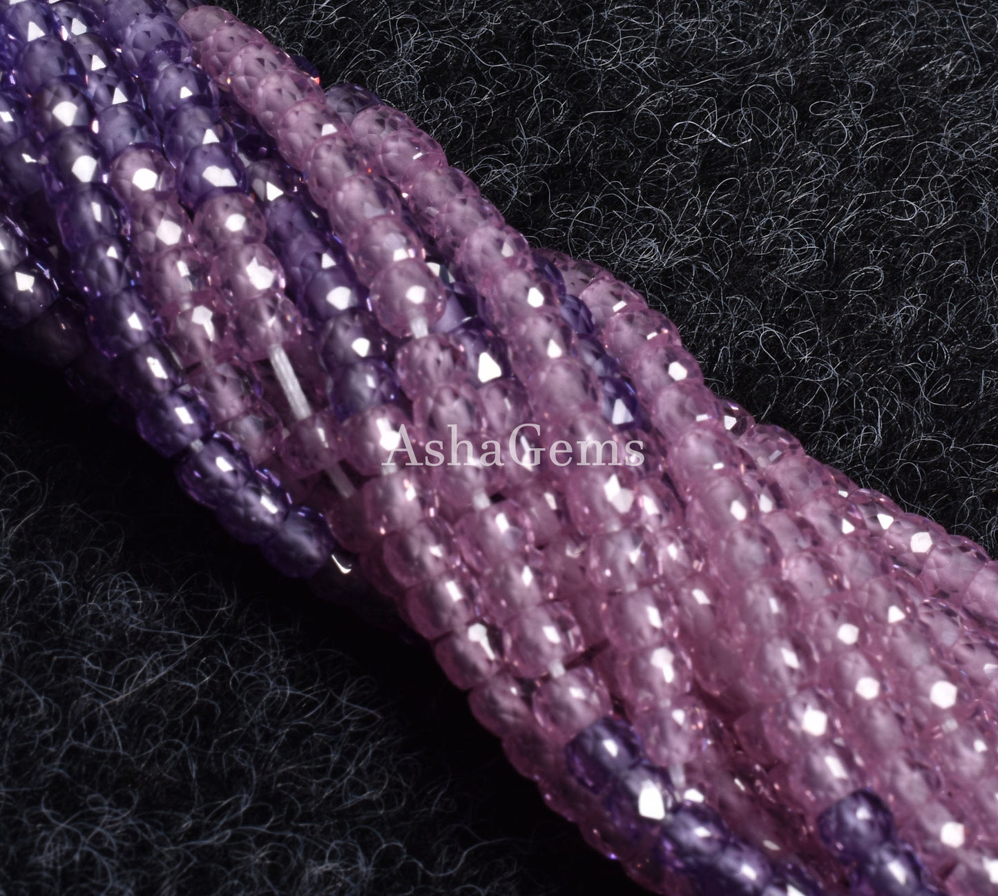 3 mm Shaded pink Blue zircon faceted rondelle shape beads,13" Strand multi cubic Zircon Micro cut Beads, Zircon Micro Faceted Rondelle Bead