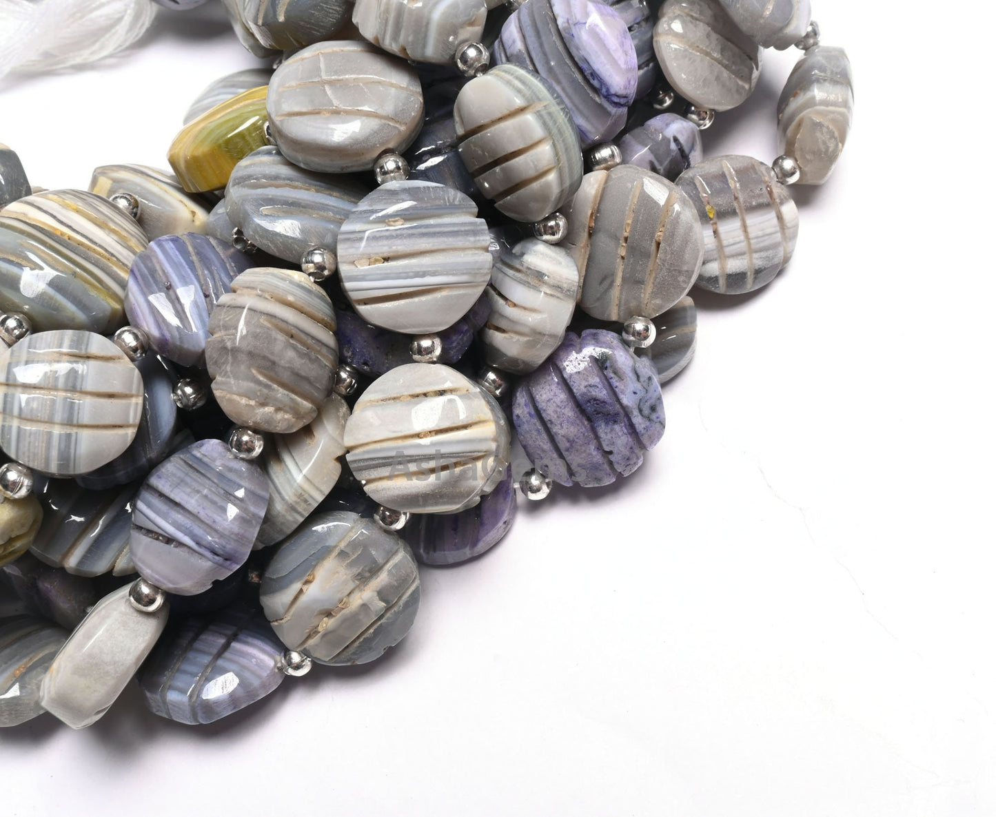 Beautiful Opal Coin Shape carving Gemstone Beads,9"Strnd Shaded Grey Blue Boulder Opal carved coin handmade Straight Drill Bead Jewelry SALE