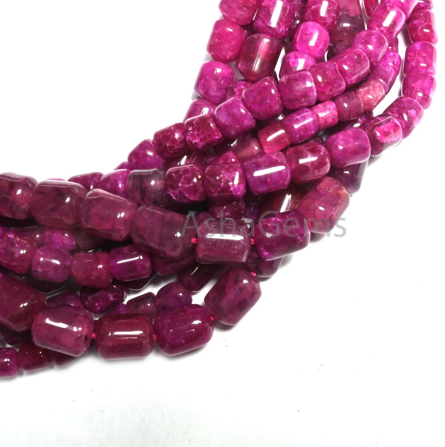 12" Strand Pink Corundum Smooth Barrel Shape Gemstone Beads, Amazing Ruby Corundum Fancy damru Straight Drill Handmade Beads Jewelry Making
