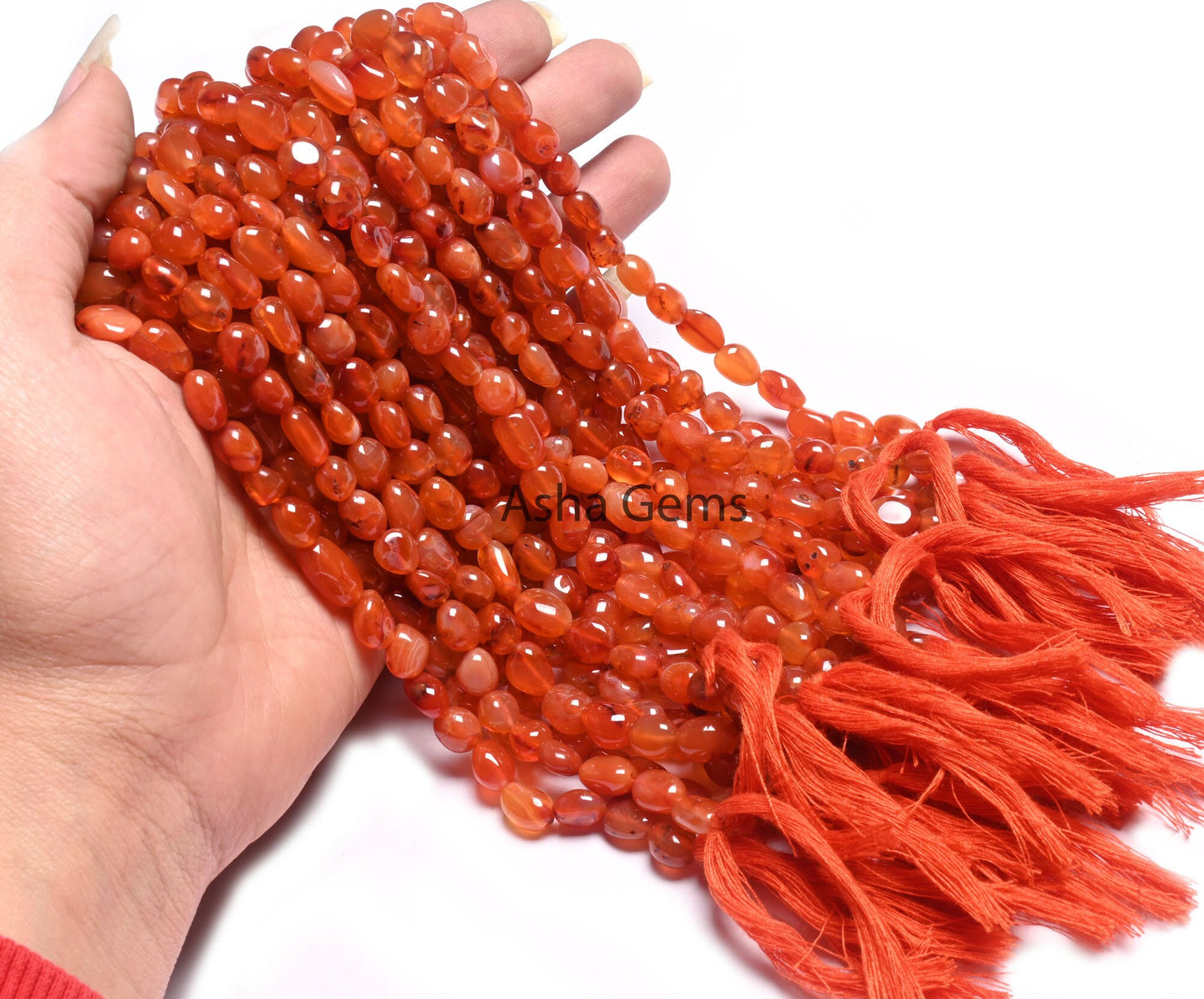 Fine Carnelian Smooth Nugget Shape Handmade Beads, Beautiful Carnelian Beads, Natural Carnelian Loose Gemstone Pebble Uneven Beads Jewelry (AG 22259)