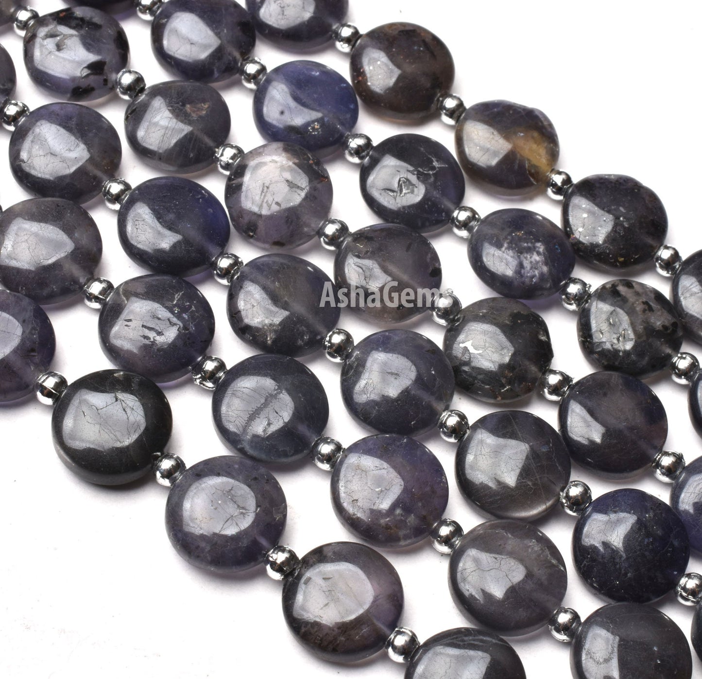 8" Strand, Iolite Coin Shape Beads Blue Iolite Smooth Gemstone Beads,10.5-11 mm Iolite Beads, Iolite Handmade Loose Beads SALE