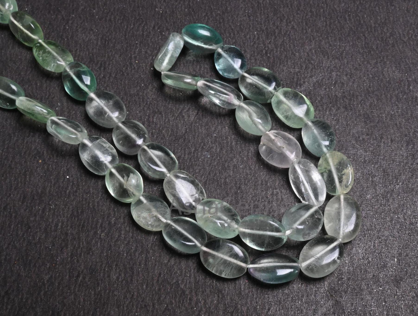 Beautiful Fluorite Smooth Oval Shape Gemstone Beads,8/16" Natural Shaded Green Fluorite Handmade Oval Plain Fluorite Bead Jewelry Craft SALE