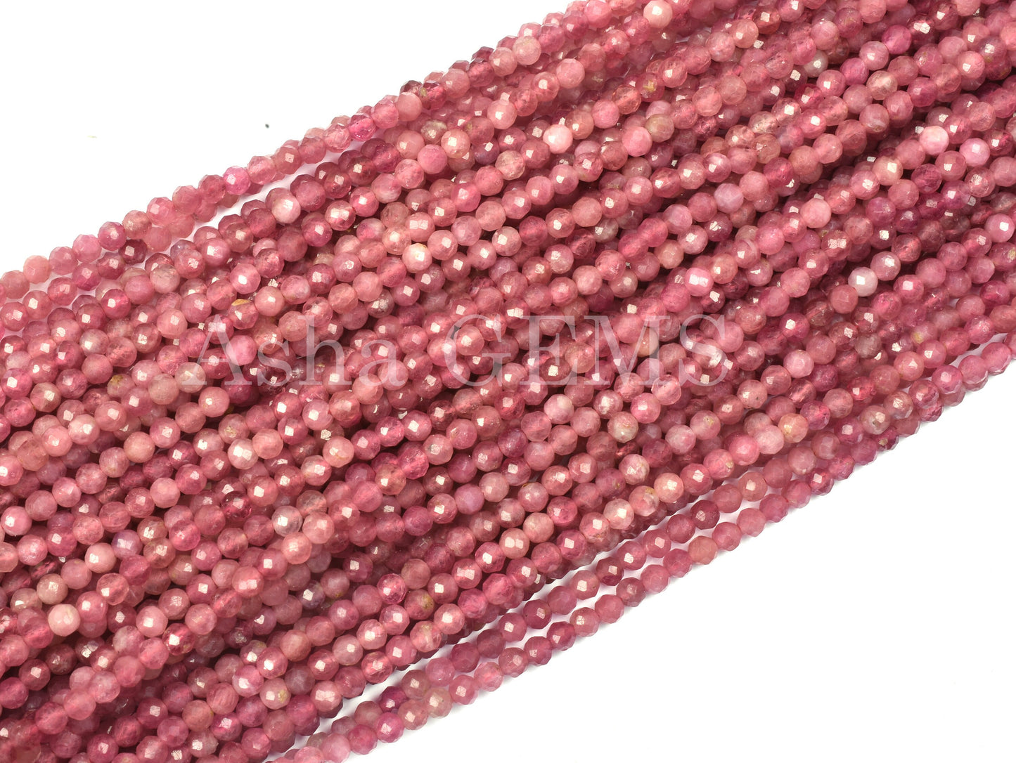 Beautiful Natural Pink Tourmaline Micro Cut Beads,3.2mm Tourmaline Faceted Machine Cut Rondelle Gemstone Beads Tourmaline Jewelry Craft SALE