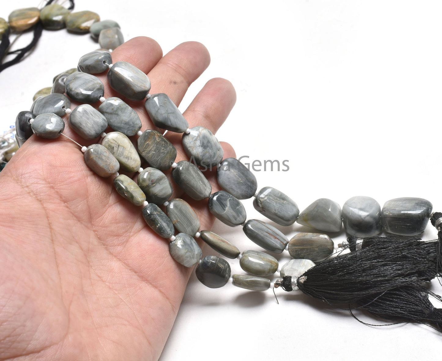 Natural Cats Eye Smooth Nuggets Beads,13.5 inch Strand Cats Eye Plain Tumble Shape Handmade Gemstone Beads, Cats Eye Bead Jewelry Craft SALE