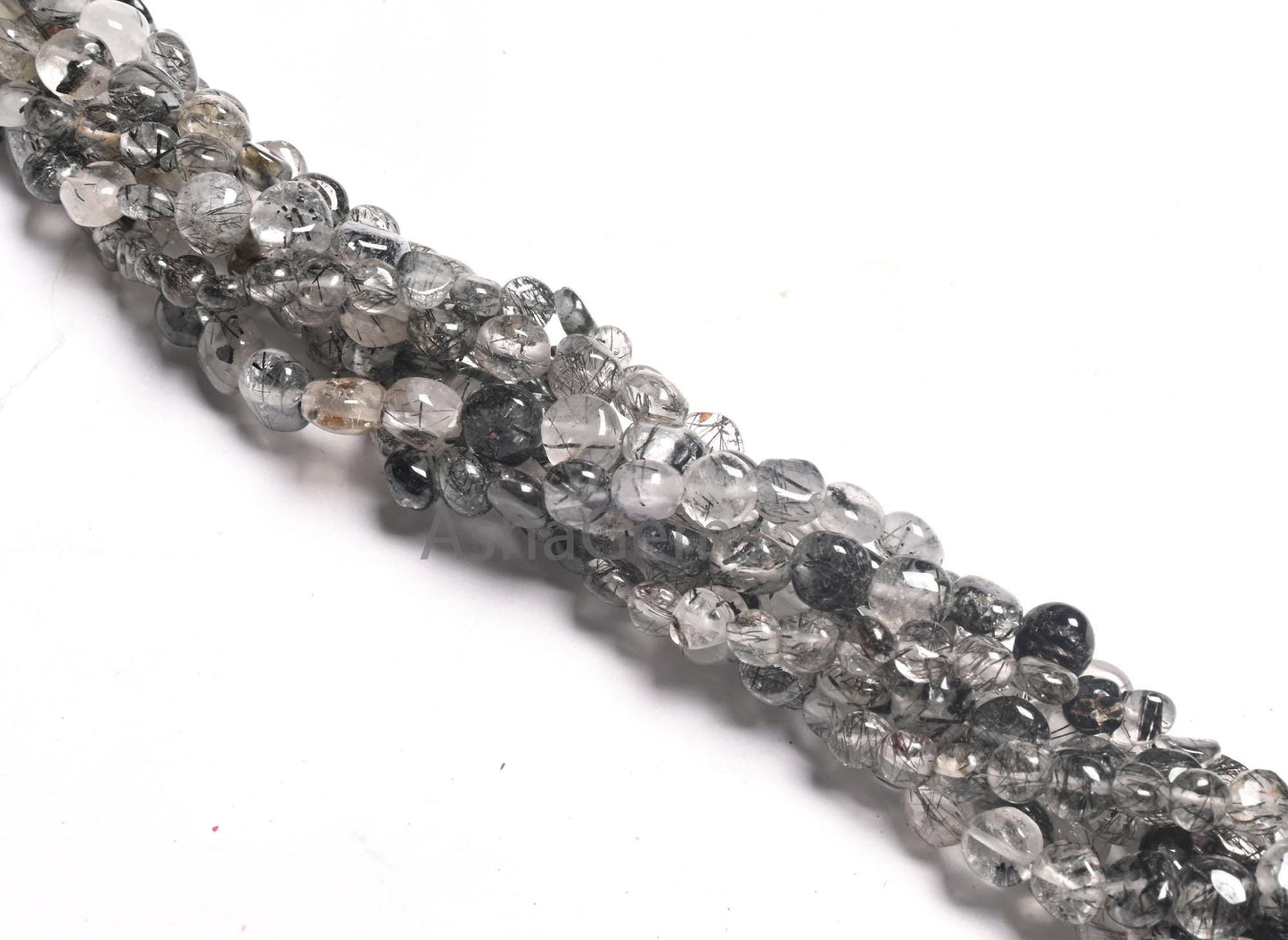 Natural Black rutilated Quartz Smooth Coin Shape Gemstone Loose Beads, Fine Quality Rutile Coin Handmade Bead Jewelry making Handicraft SALE