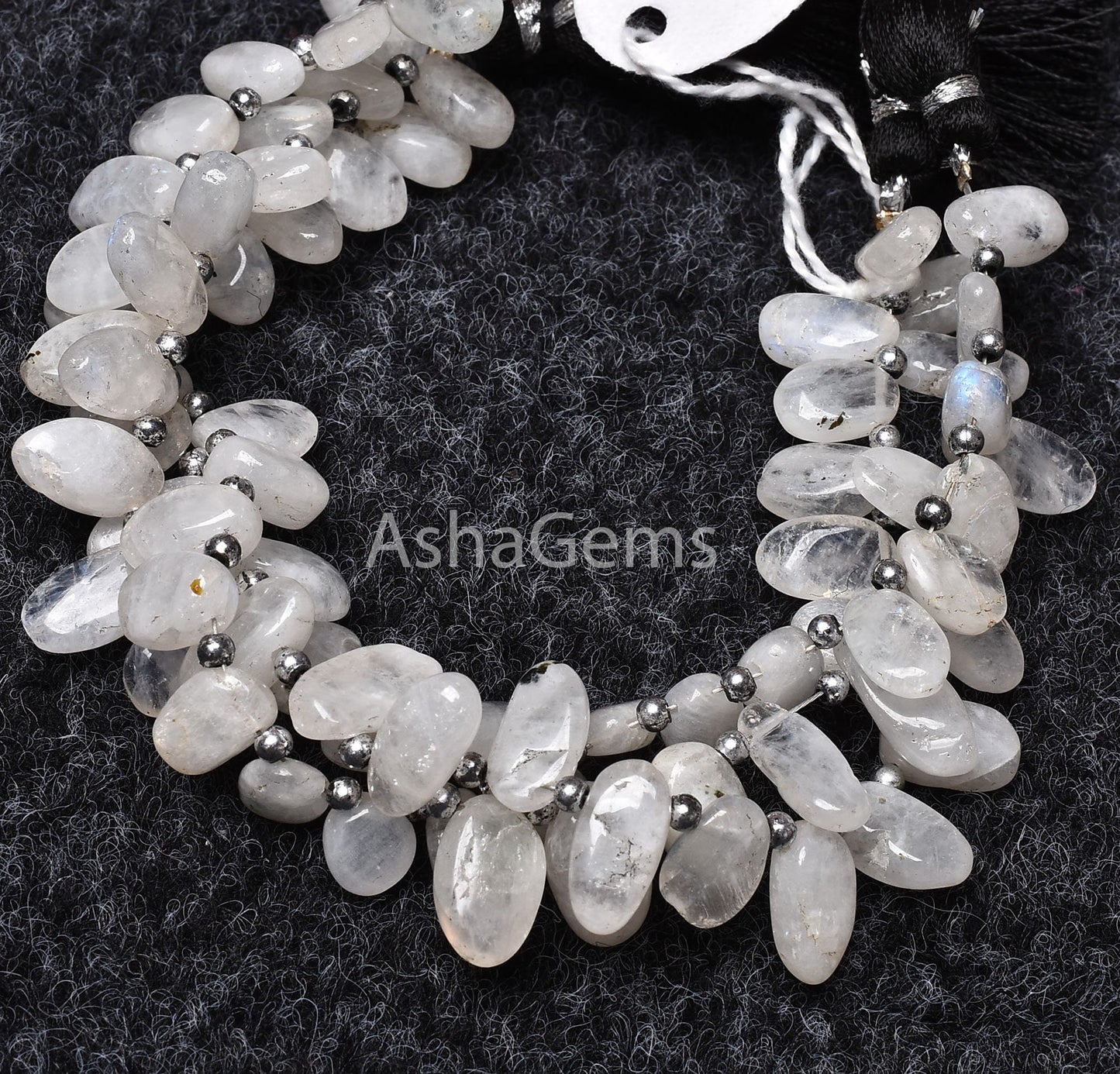 Rainbow Moonstone Smooth Oval Shape Beads, Natural Fire Rainbow Side Drill Oval Beads, White rainbow Plain uneven Oval Handmade Bead Jewelry