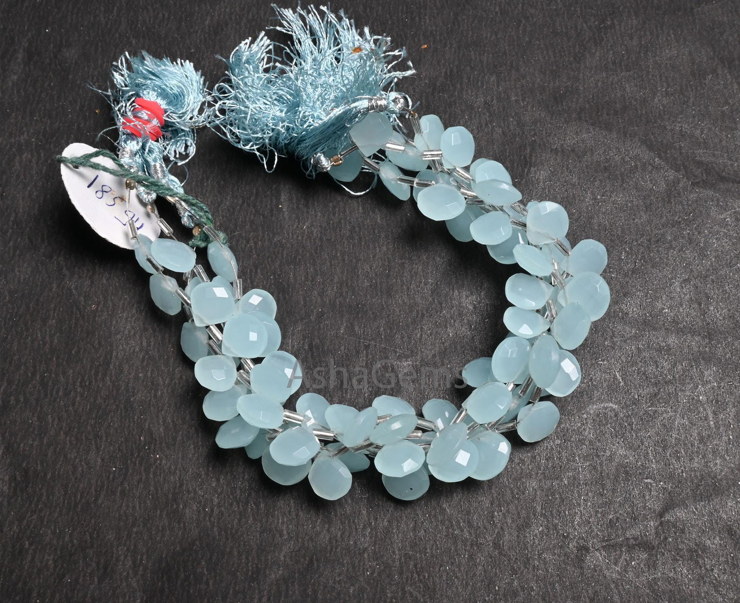 AAA Quality Aqua Chalcedony Color Hydro faceted Heart Beads,8" Aqua Blue Hydro Heart Briolette Checker Cut Beads For Jewelry Handicraft SALE