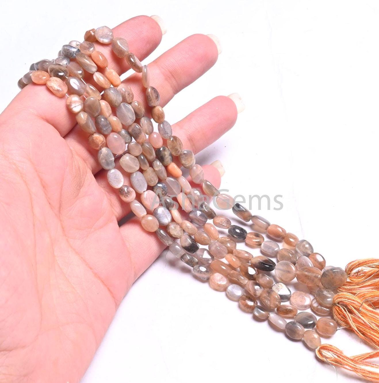Natural Moonstone Smooth Oval Gemstone Beads, Shaded Sunshine Moonstone handmade Oval Shape Uneven moonstone Beads Jewelry making Craft SALE