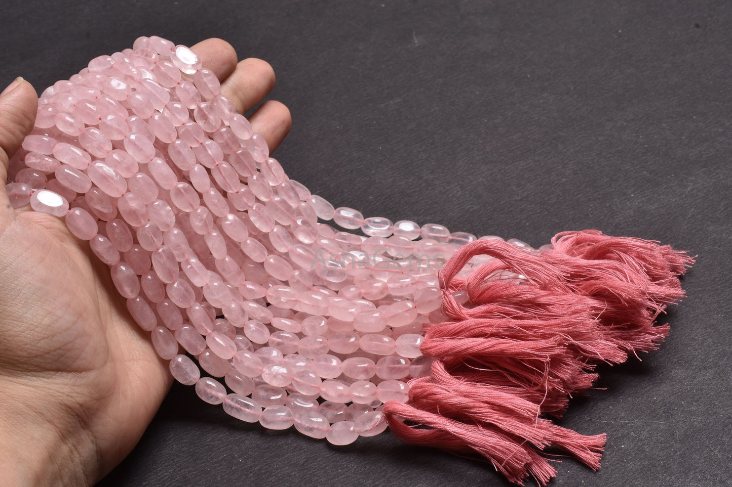 Pink Rose Quartz Smooth Oval Shape Beads,12" Strand Natural rose Quartz Handmade Uneven Oval Nugget Gemstone Loose Beads Jewelry Crafts SALE