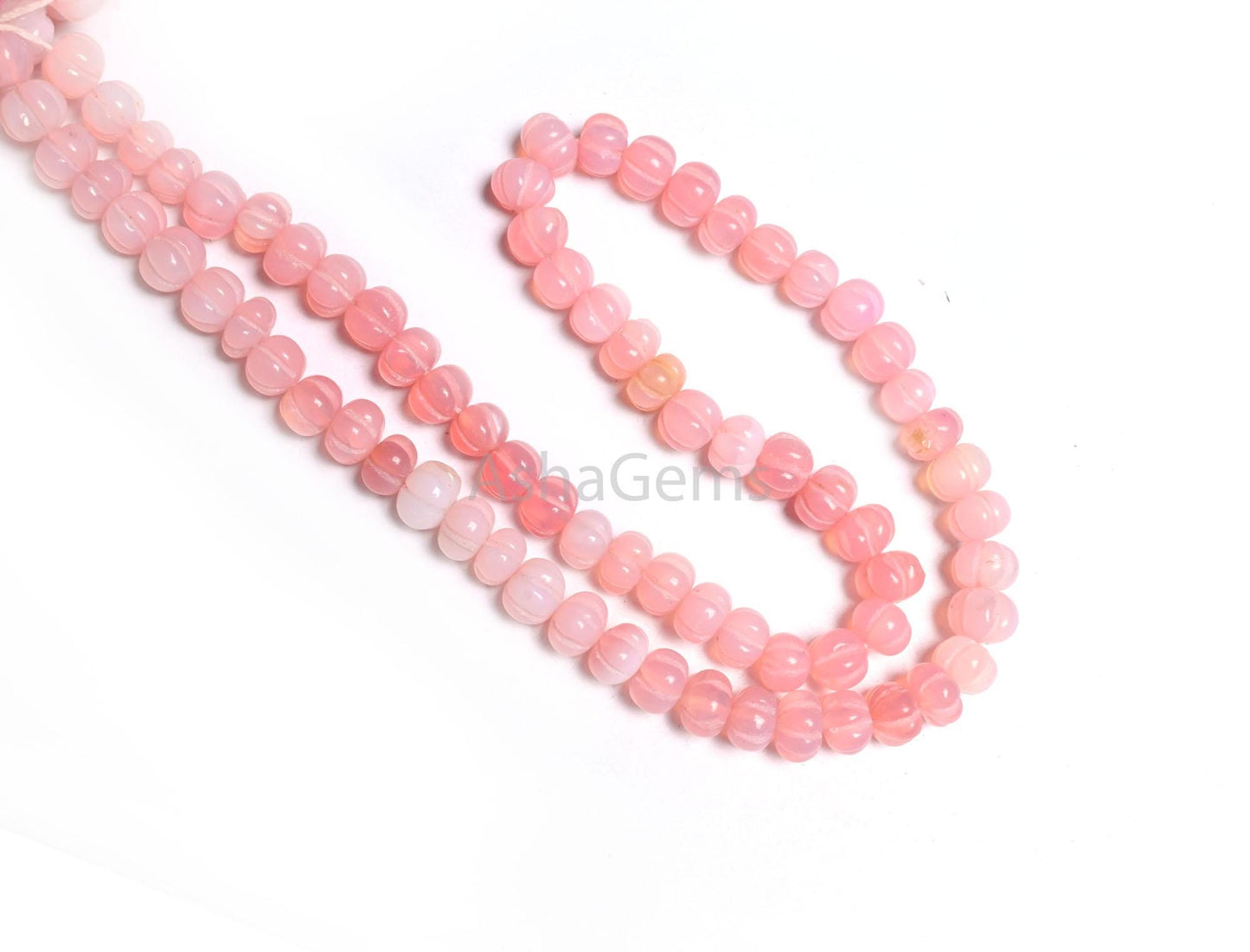Beautiful Pink Opal Carved Watermelon Shape Beads, Fine Shaded Pink Opal Carving Beads, Opal Melon Hand Carve Pumpkin Gemstone Beads Jewelry
