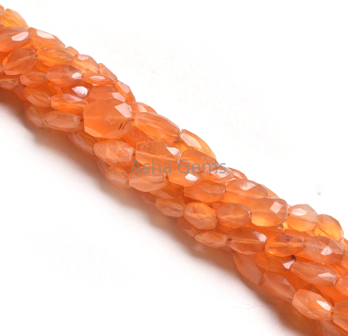 Orange Carnelian Faceted Oval handmade Gemstone beads,14" Natural carnelian Indian Handcut Oval Briolette Straight Drill bead Jewelry Crafts
