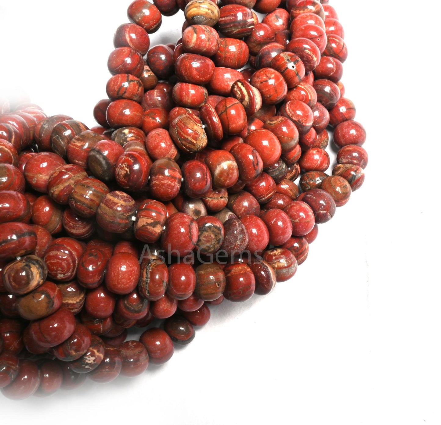 Natural Red Jasper Smooth Rondelle Shape Gemstone Beads,8-9 mm Fine Blood jasper Plain Handmade Beads, Shaded jasper Beads Necklace Jewelry