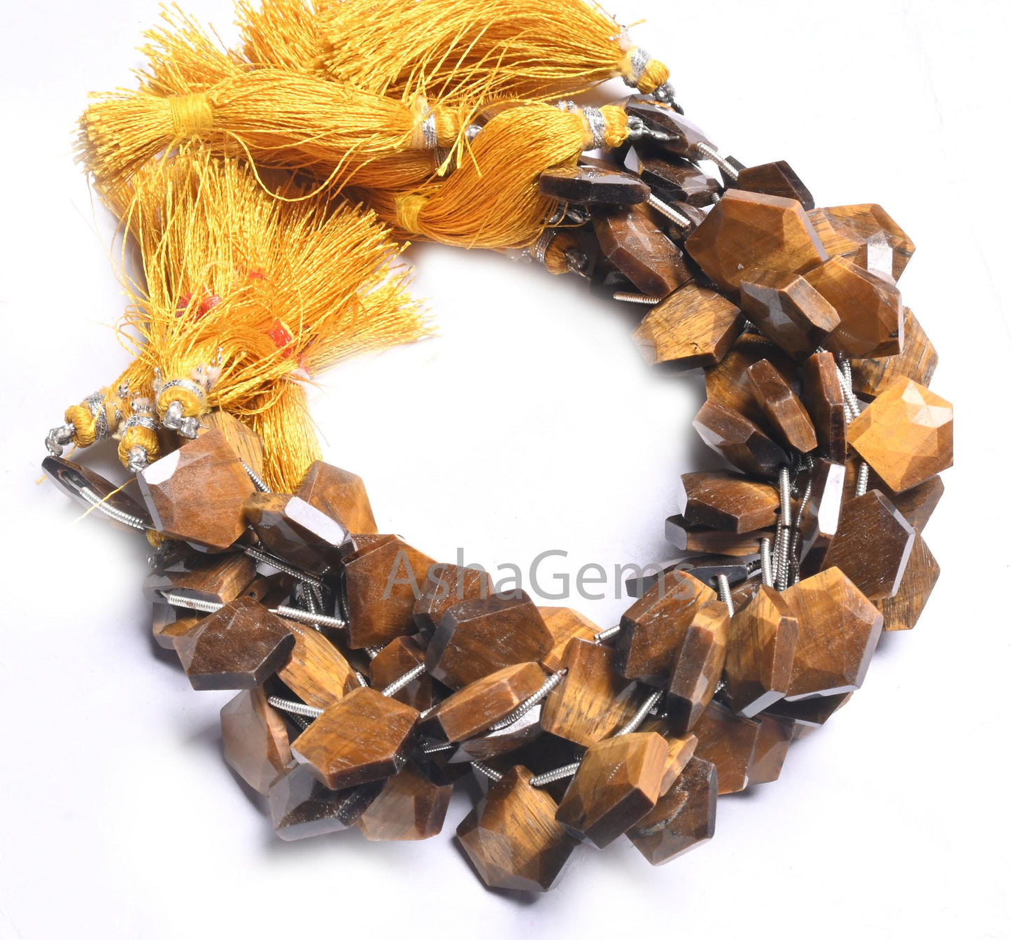 Beautiful Tiger Eye Fancy 5 Corner Heart Shape faceted Beads,8" Strand Tiger Eye fancy Briolette Side Drill Gemstone Bead Jewelry Craft SALE