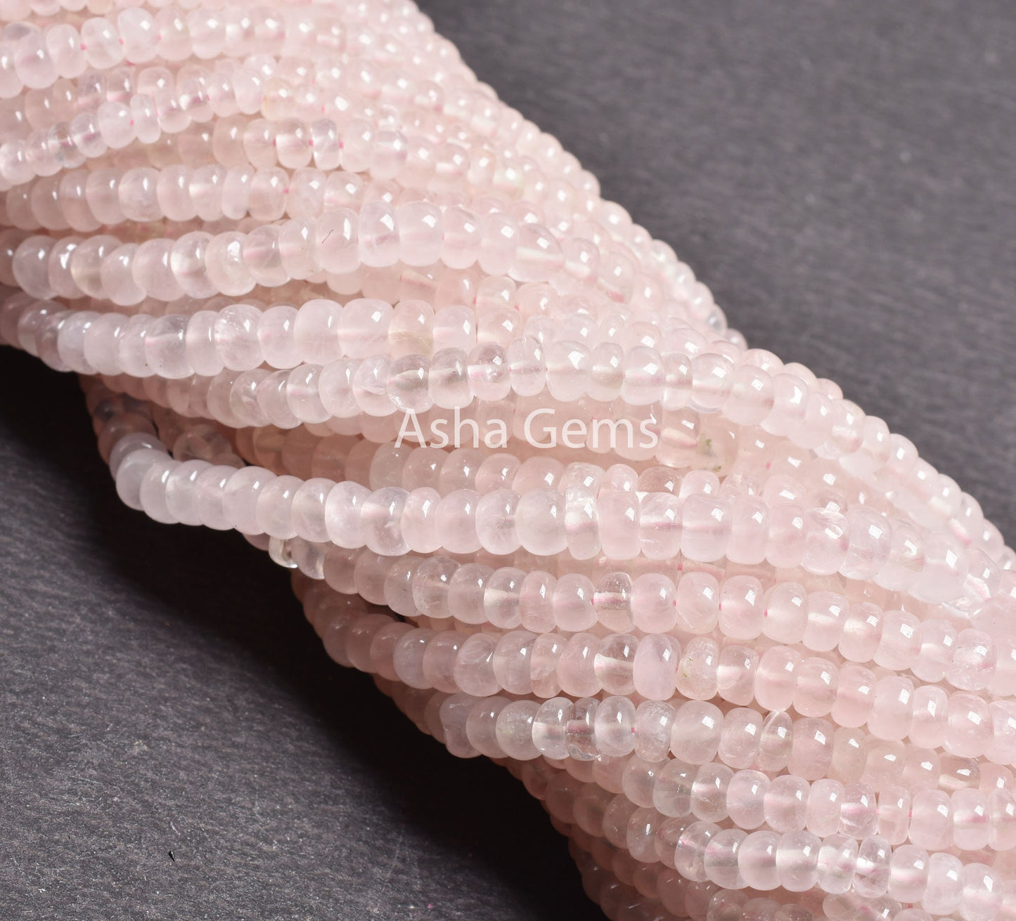 Pink Rose Quartz Smooth Beads, Natural Rose Quartz Plain Handmade Rondelle Gemstone Loose Beads,12" Rose Quartz Bead Jewelry Handicraft SALE