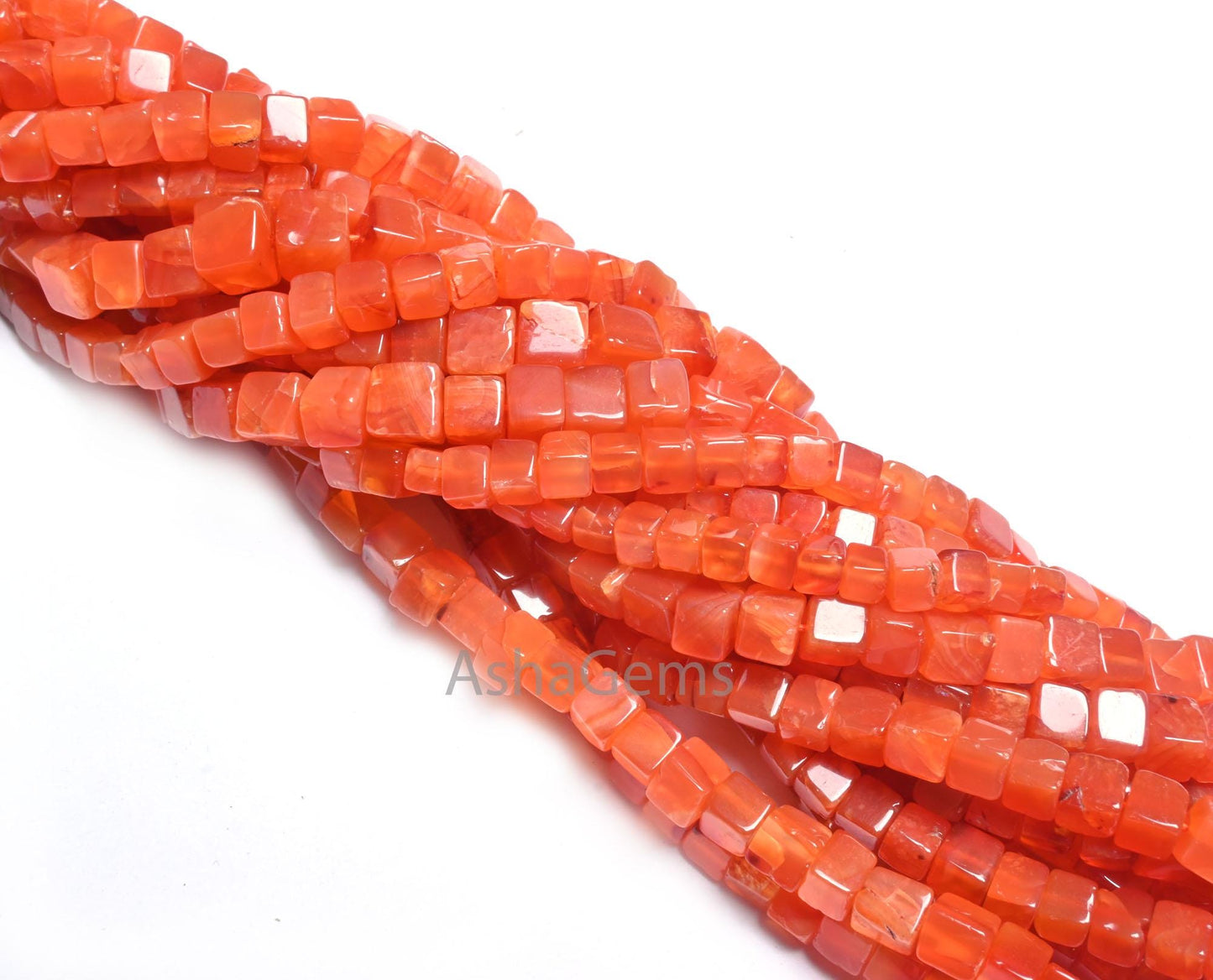 Beautiful Fine Orange Carnelian Smooth Box Gemstone Beads, Natural Carnelian Plain Handmade 3D Cube Box Carnelian Beads Jewelry making Craft