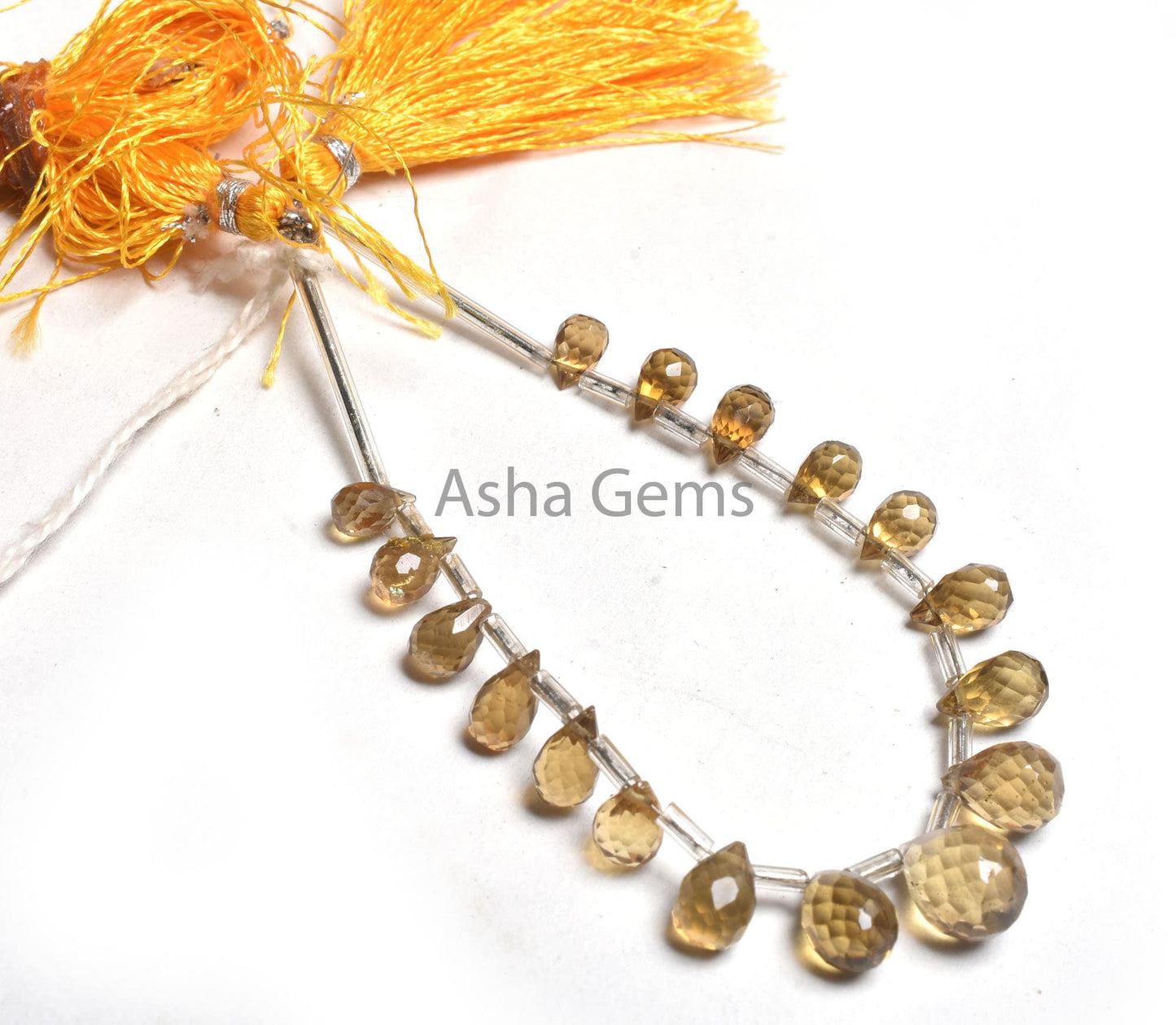 Citrine Quartz Faceted Drops Shape Gemstone Beads, 5x7-9x12 mm Natural Yellow Citrine Teardrop Side Drill Briolette Bead Jewelry Craft SALE
