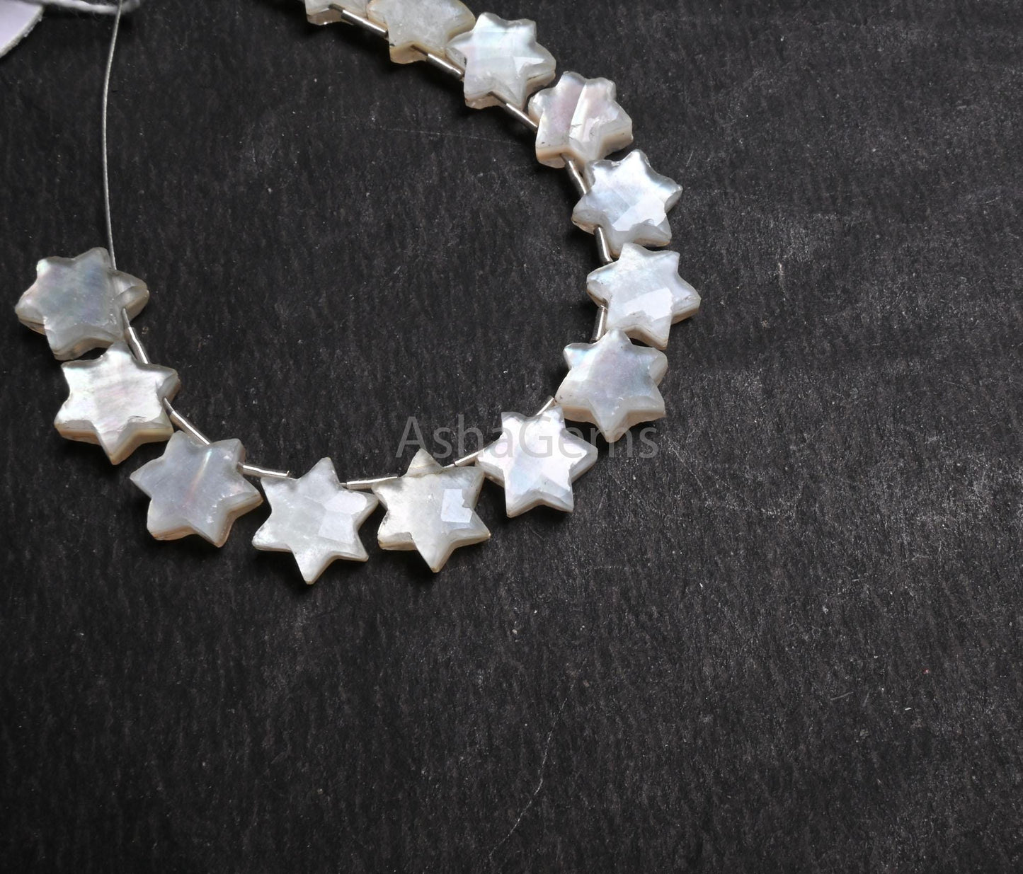 11 mm White Crystal quartz Moonstone Doublet Carving Star Shape Faceted Beads, Quartz Doublet Fancy Star Carved Handmade Gemstone Bead Craft