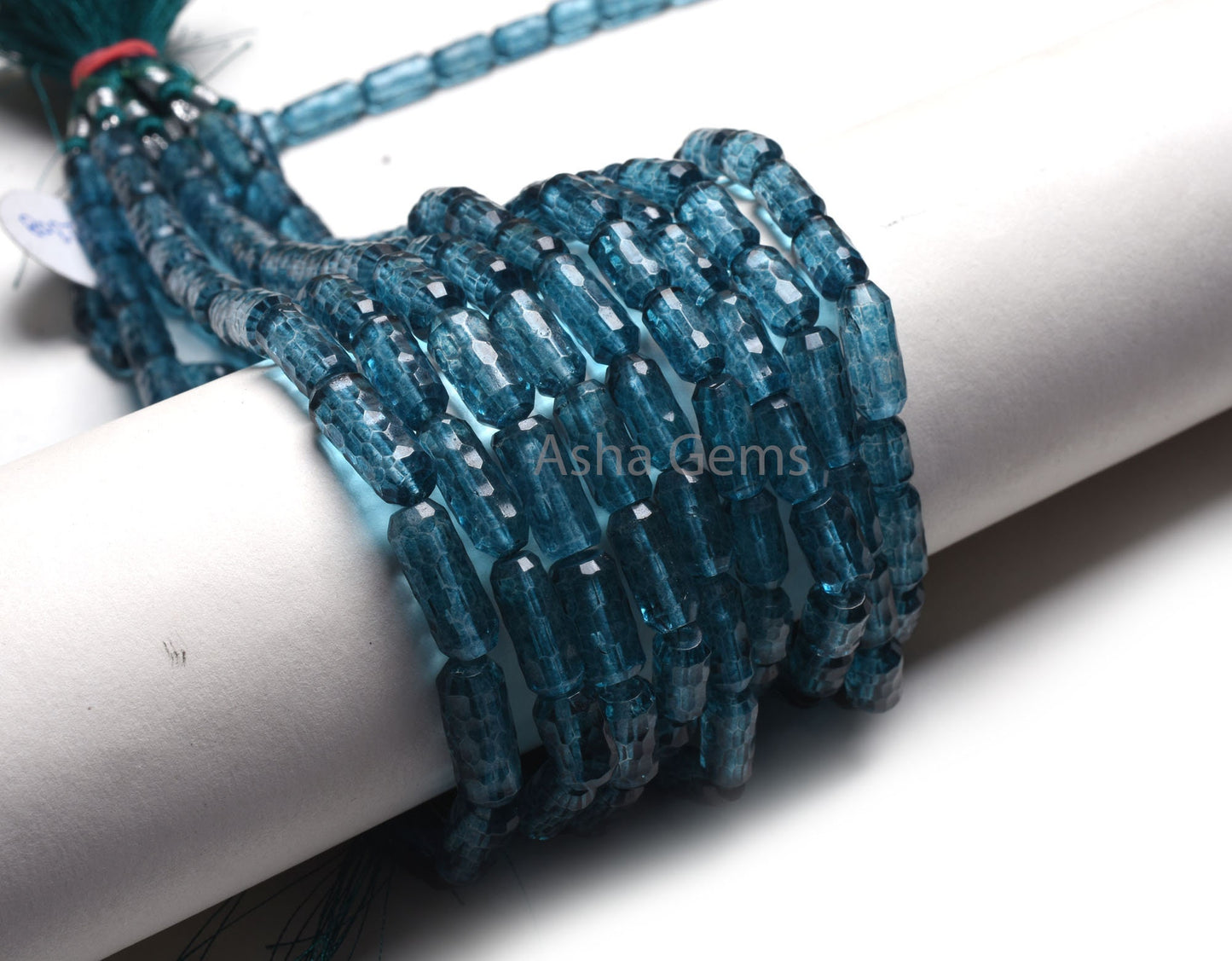 AAA Crystal Coated Concave Cut faceted Barrel Beads, London Blue Coated Crystal Concave Cut Fancy Barrel Gemstone Bead Necklace Jewelry SALE
