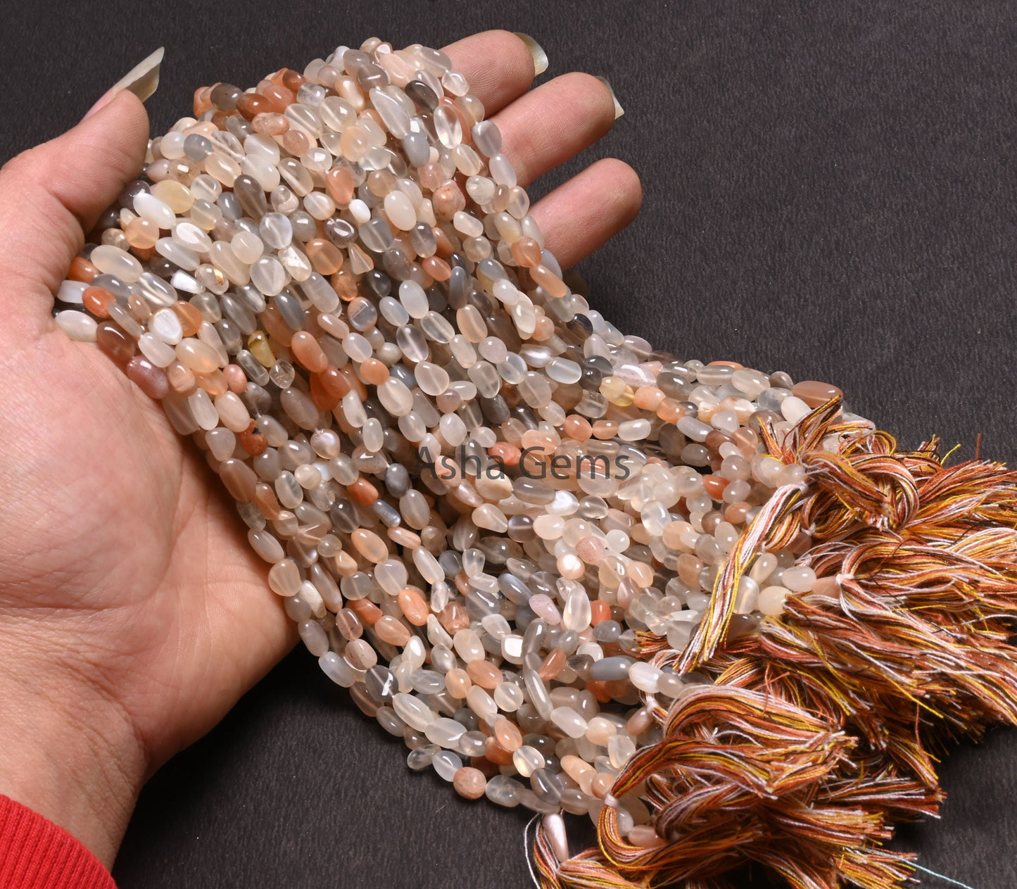 Natural Multi Moonstone Smooth Nugget Gemstone Beads, Multi Color disco Moonstone Tiny Nuggets, Moonstone Handmade Beads Jewelry Crafts SALE (AG 22283)