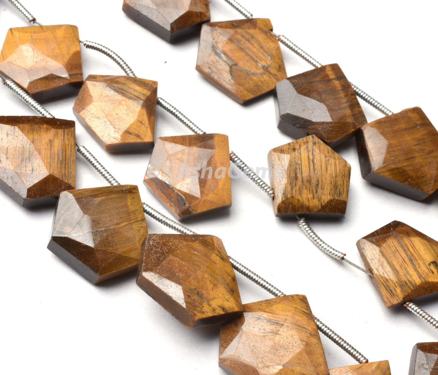 Beautiful Tiger Eye Fancy 5 Corner Heart Shape faceted Beads,8" Strand Tiger Eye fancy Briolette Side Drill Gemstone Bead Jewelry Craft SALE