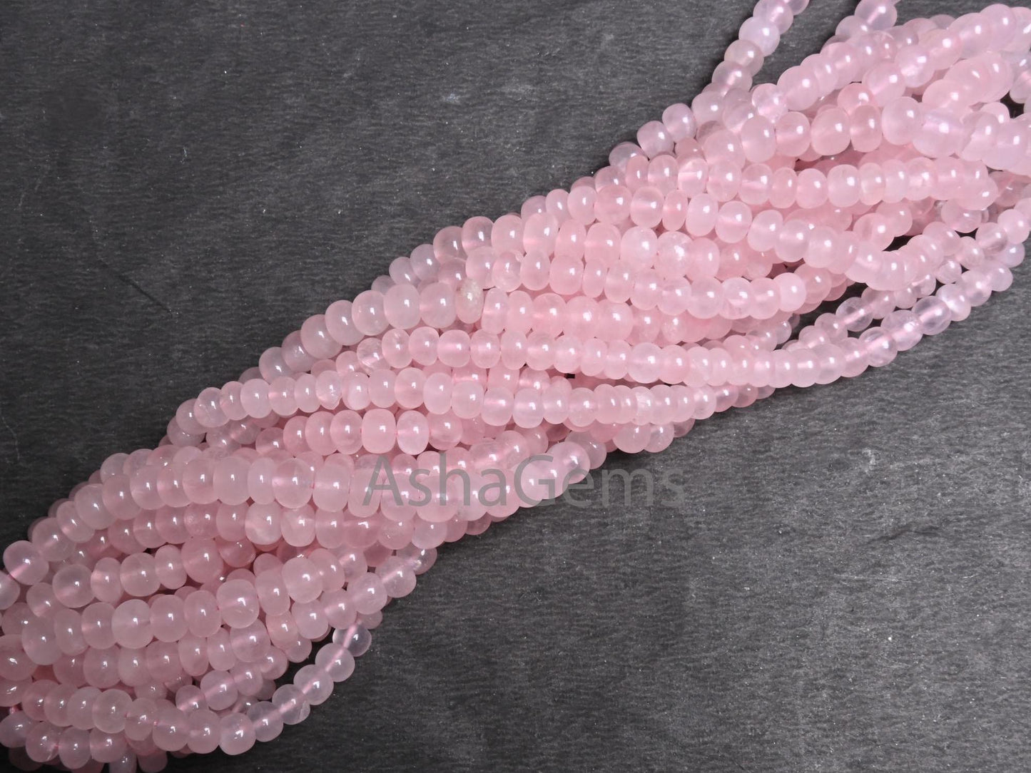 Natural Pink Rose Quartz Smooth Rondelle Shape Gemstone Beads,8/16" Rose Quartz Plain handmade Pink Quartz Beads Necklace Jewelry Craft SALE