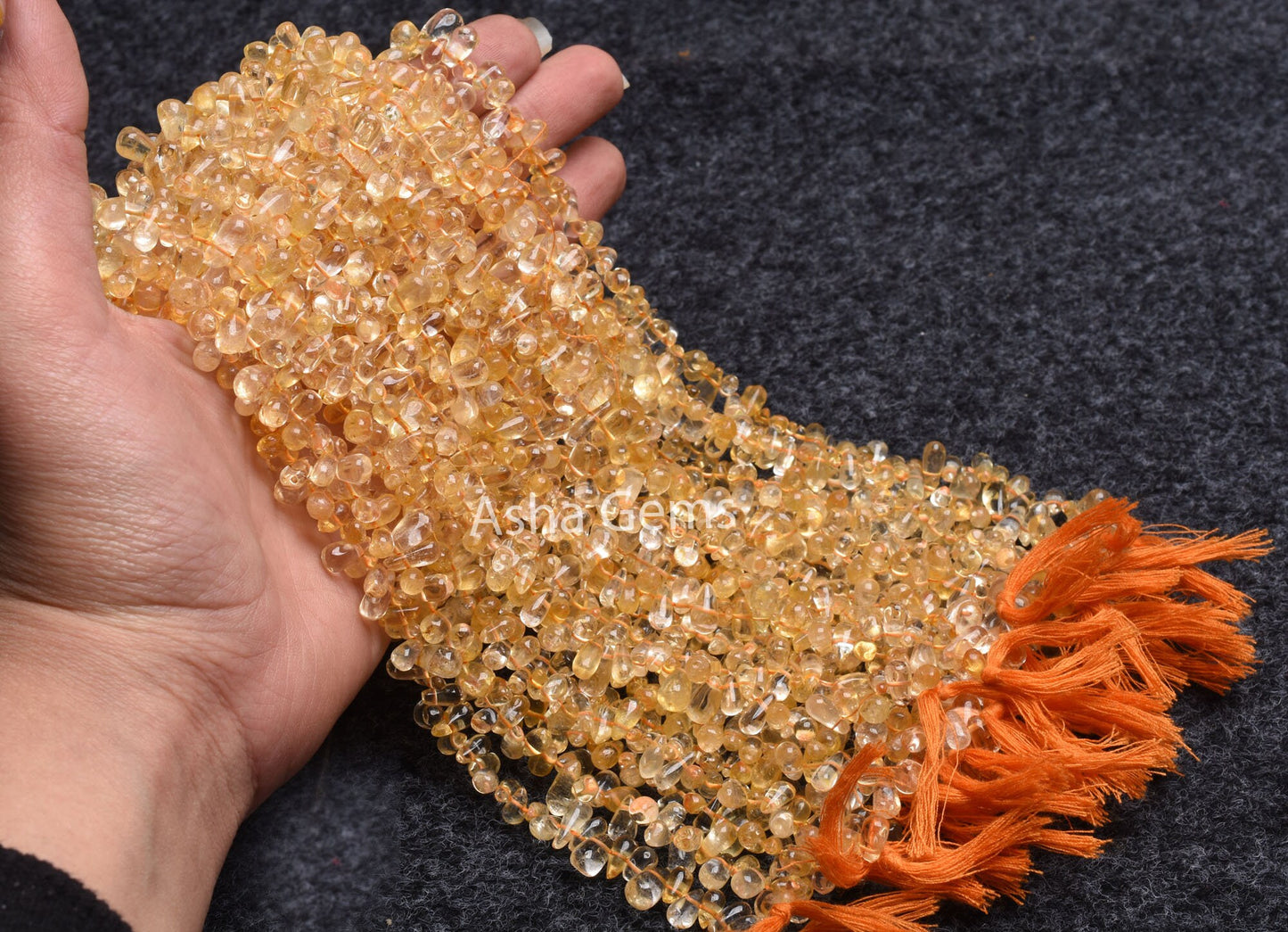 Beautiful Yellow Citrine Quartz Drops Shape Beads, Natural citrine Smooth Teardrop Uneven Handmade, Citrine Drops Side Drill Beads Jewelry