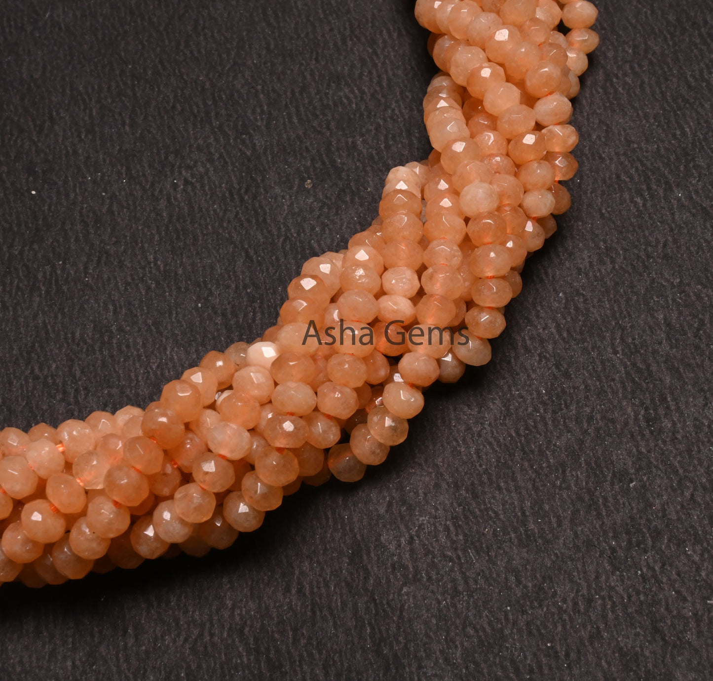 Beautiful Peach Jade Quartz faceted Rondelle Shape Loose Beads,13.5" Fine Peach Jade Quartz machine cut Bead,4.5 mm jade Beads Jewelry Craft (AG 15201)