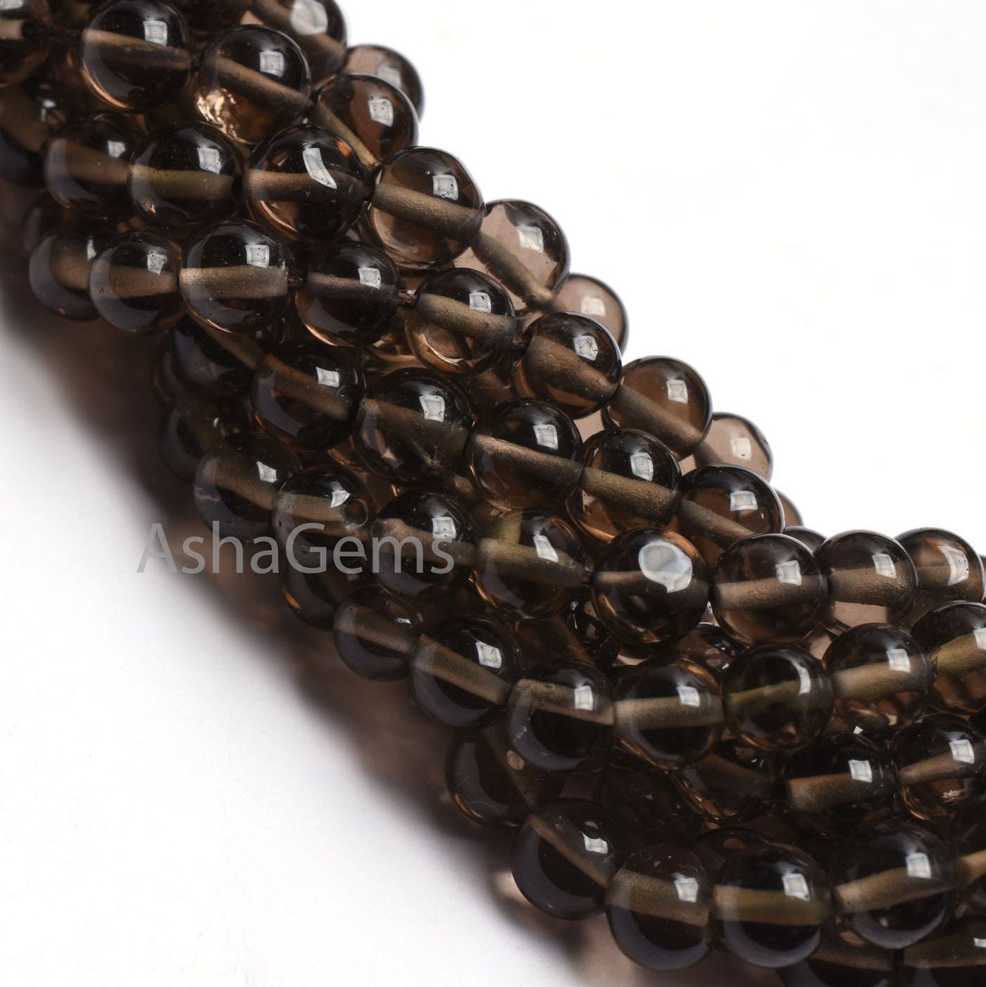 4 mm Natural Smoky Quartz Round Shape Gemstone Beads,13" Strand Fine Smoky Smooth Round Ball Beads, Smoky Beads Jewelry makings Crafts SALE