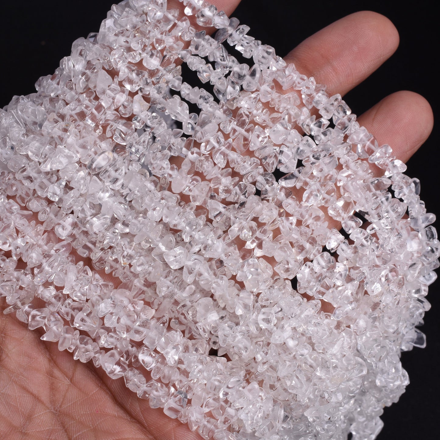34inch Strand Natural Crystal Quartz Uncut Chips Raw Gemstone Beads,Clear Crystal Rough Smooth Nuggets Bead White Crystal Uncut Jewelry SALE